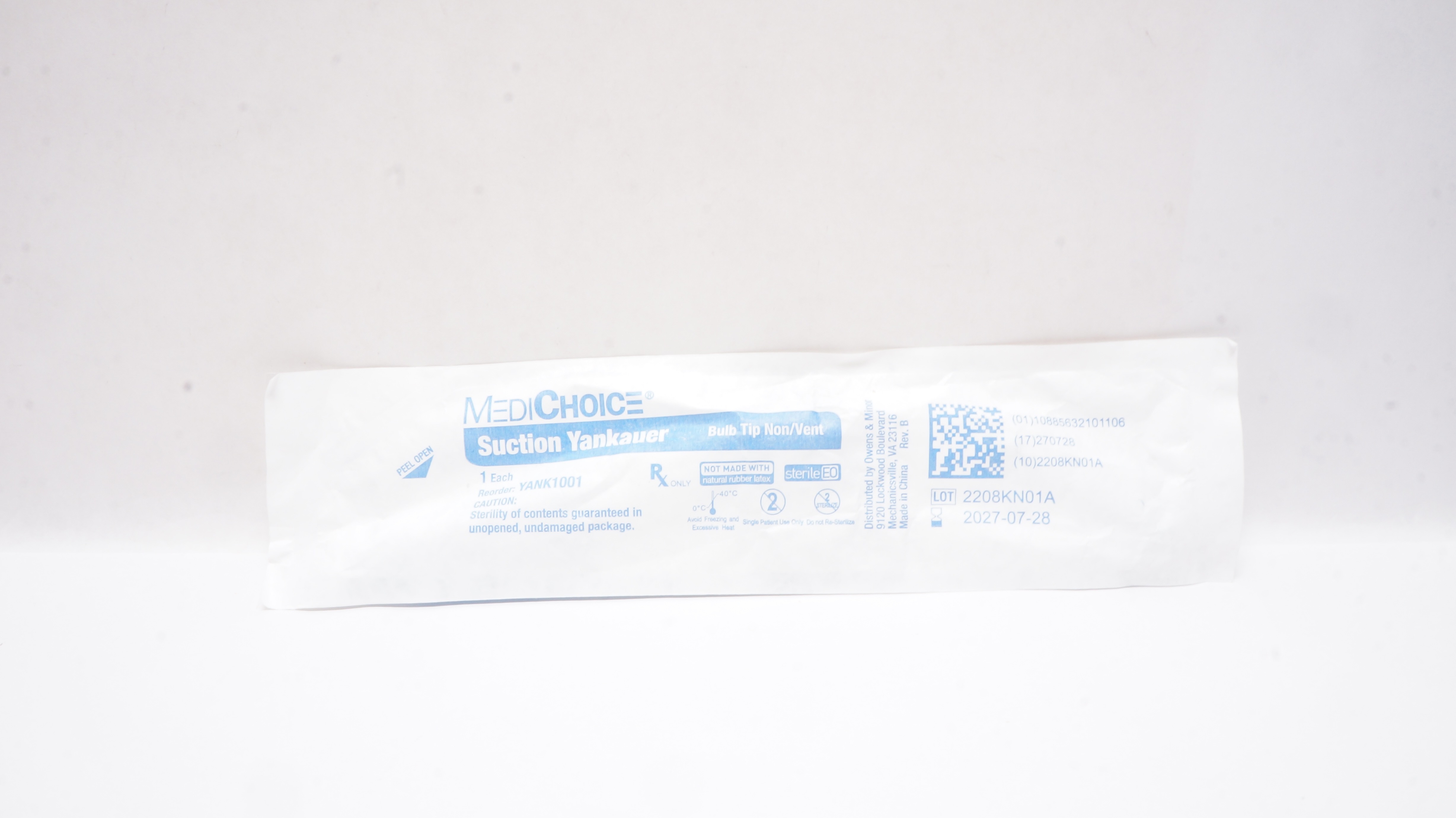 MediChoice YANK1001 Suction Yankauer Bulb Tip Non-Vent