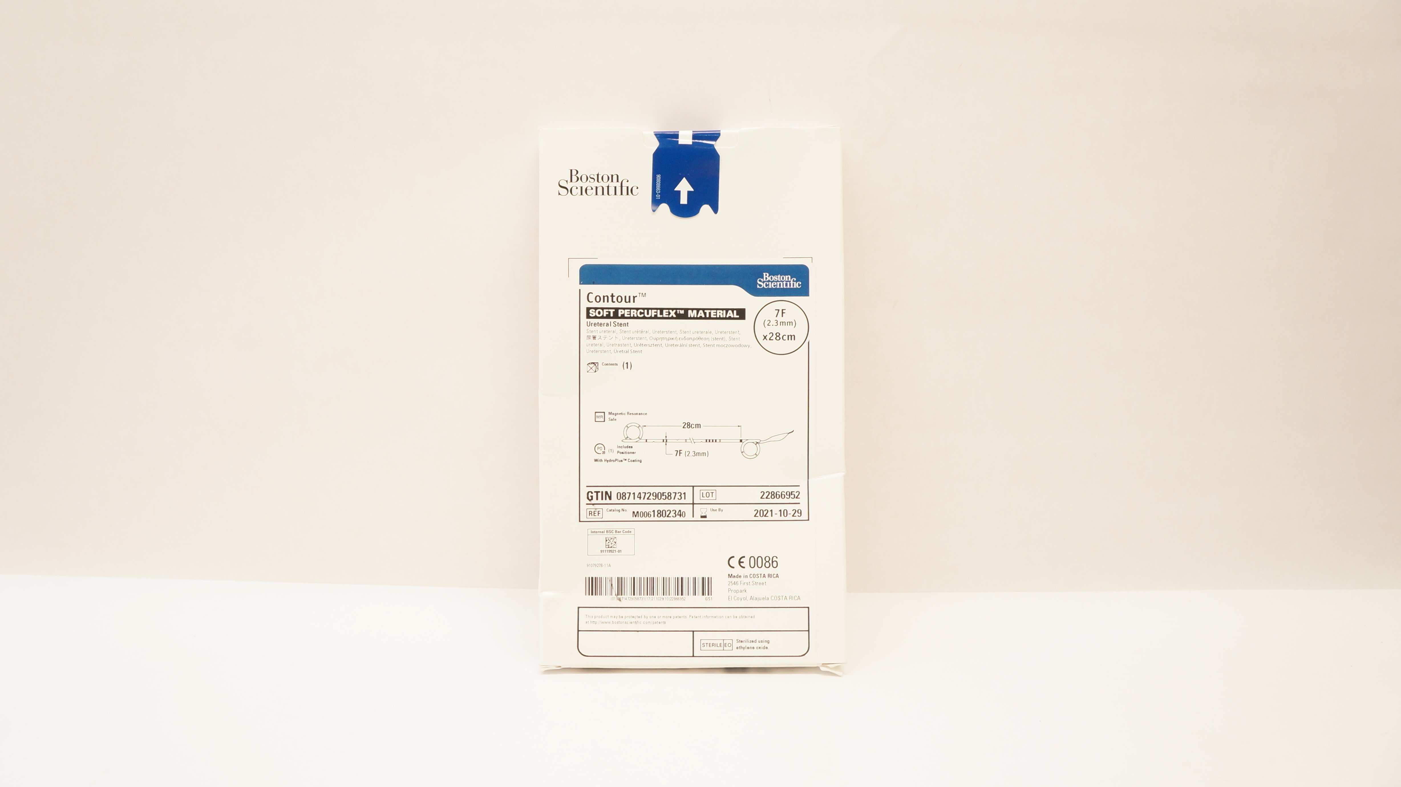 Boston Scientific M0061802340 Contour Soft Percuflex Ureteral Stnt 7F x 28cm (x)