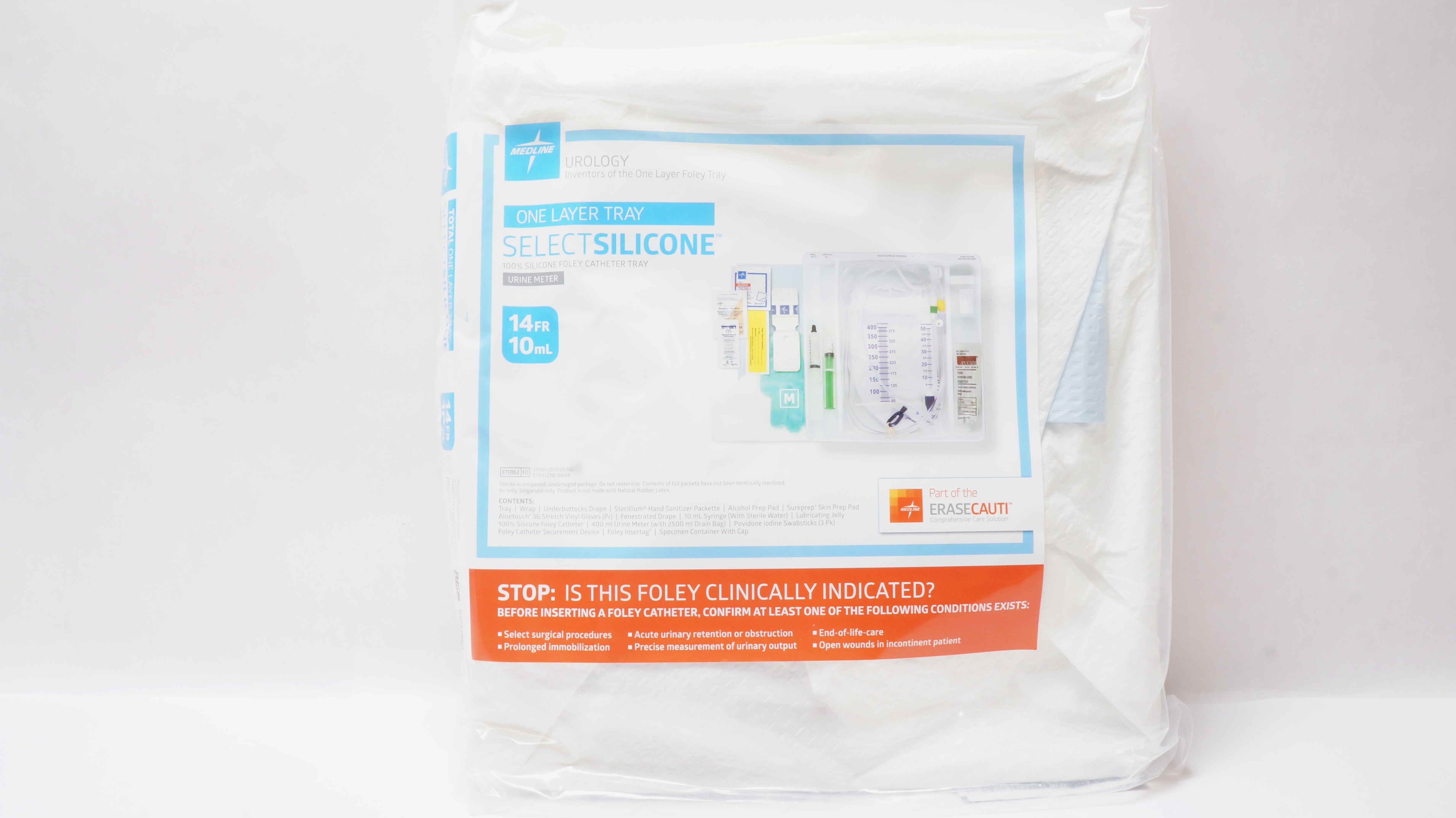 Medline DYND160814 SelectSilicone Total One Layer Tray14Fr x 10mL (x)