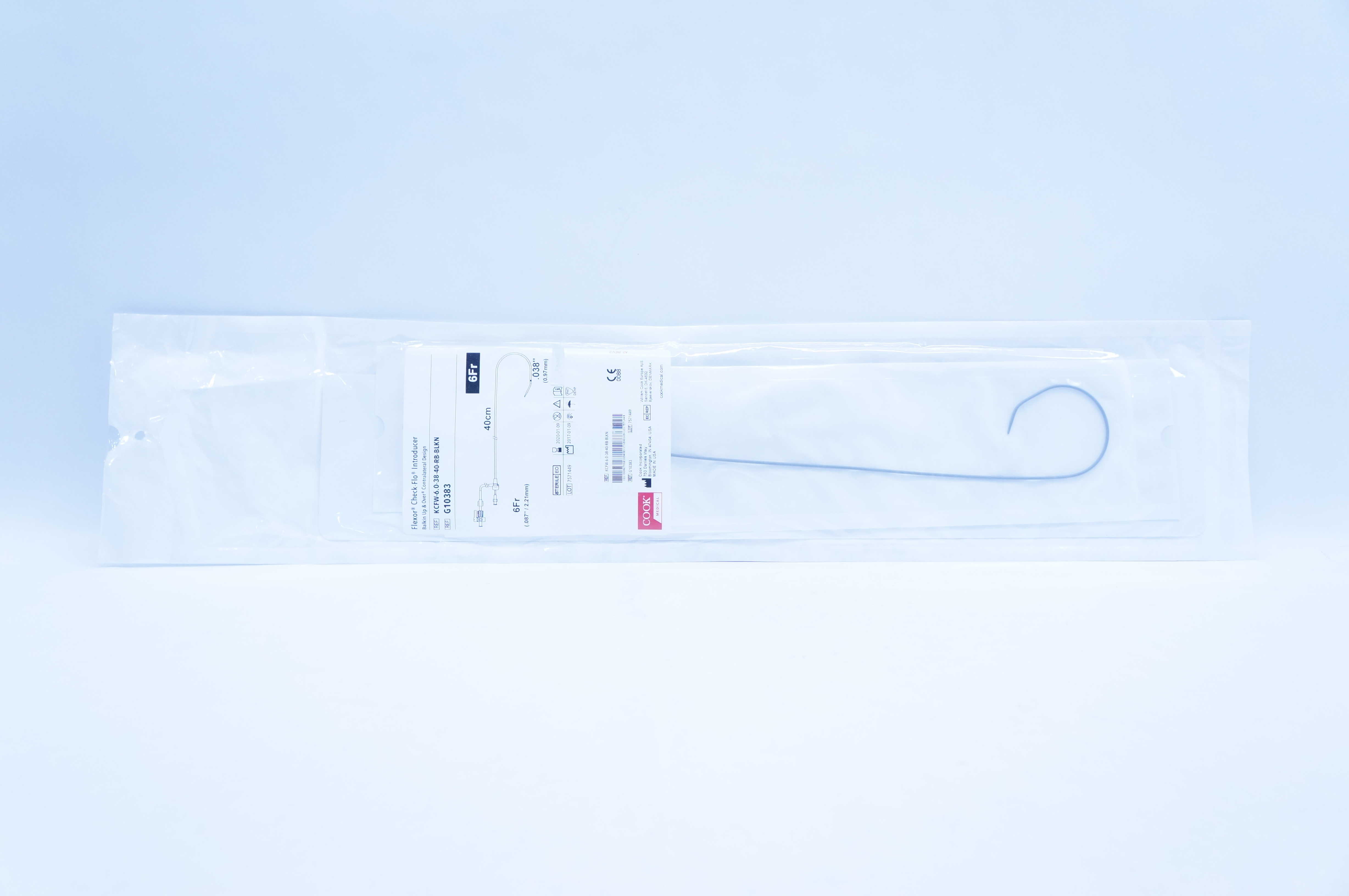Cook Medical G10383 Flexor Check-Flo Introducer 6Fr x .038inch x 40cm (x)