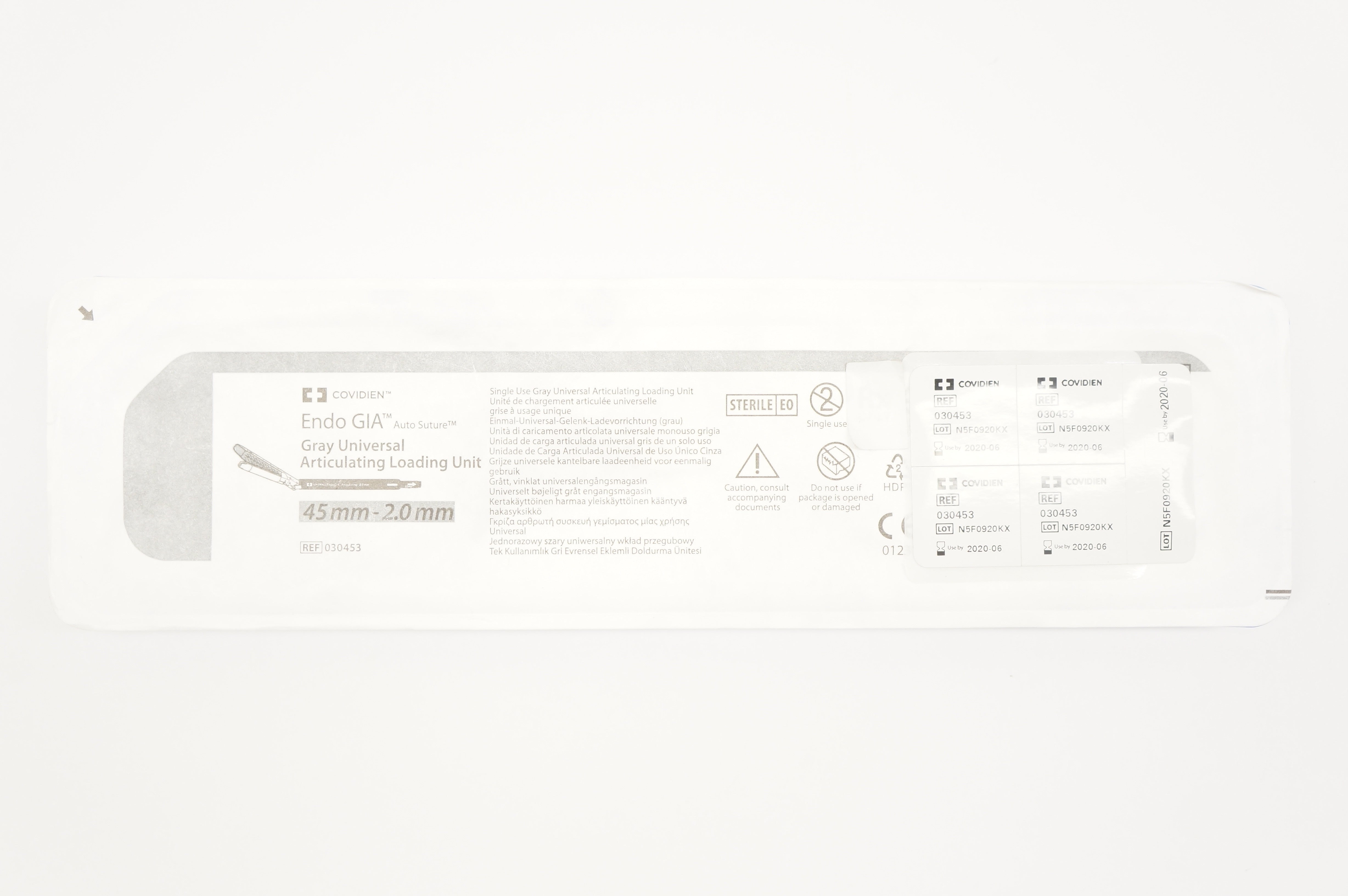 Covidien 030453 Endo GIA Gray Universal Articulating Loading Unit,45mm x 2.0mm (x)