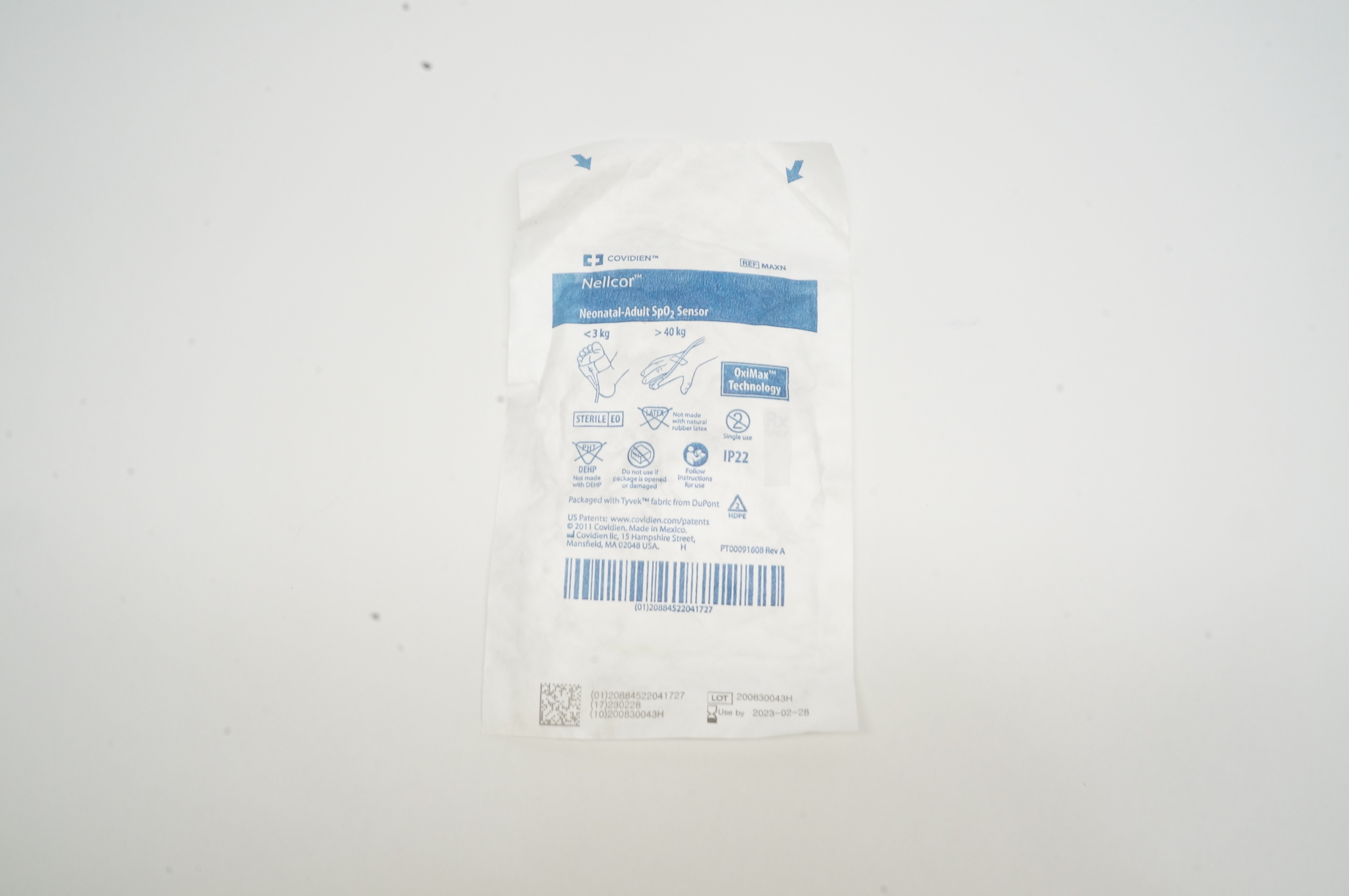 Covidien MAXN Nellcor Neonatal-Adult SpO₂ Sensor <3kg >40kg (x)