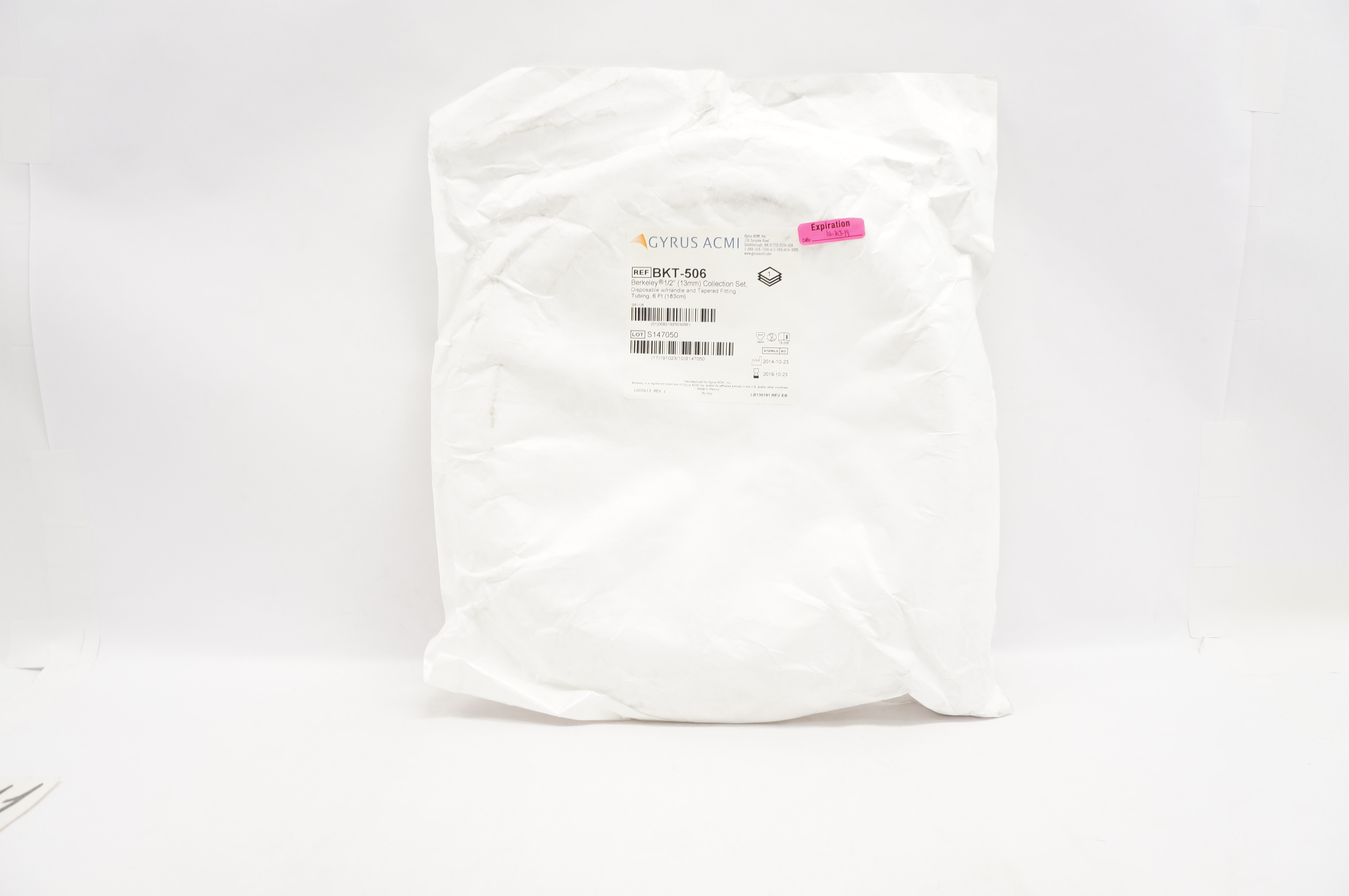 Gyrus ACMI BKT-506 Berkeley 1/2inch Collection Set Disposable 6Ft (x)