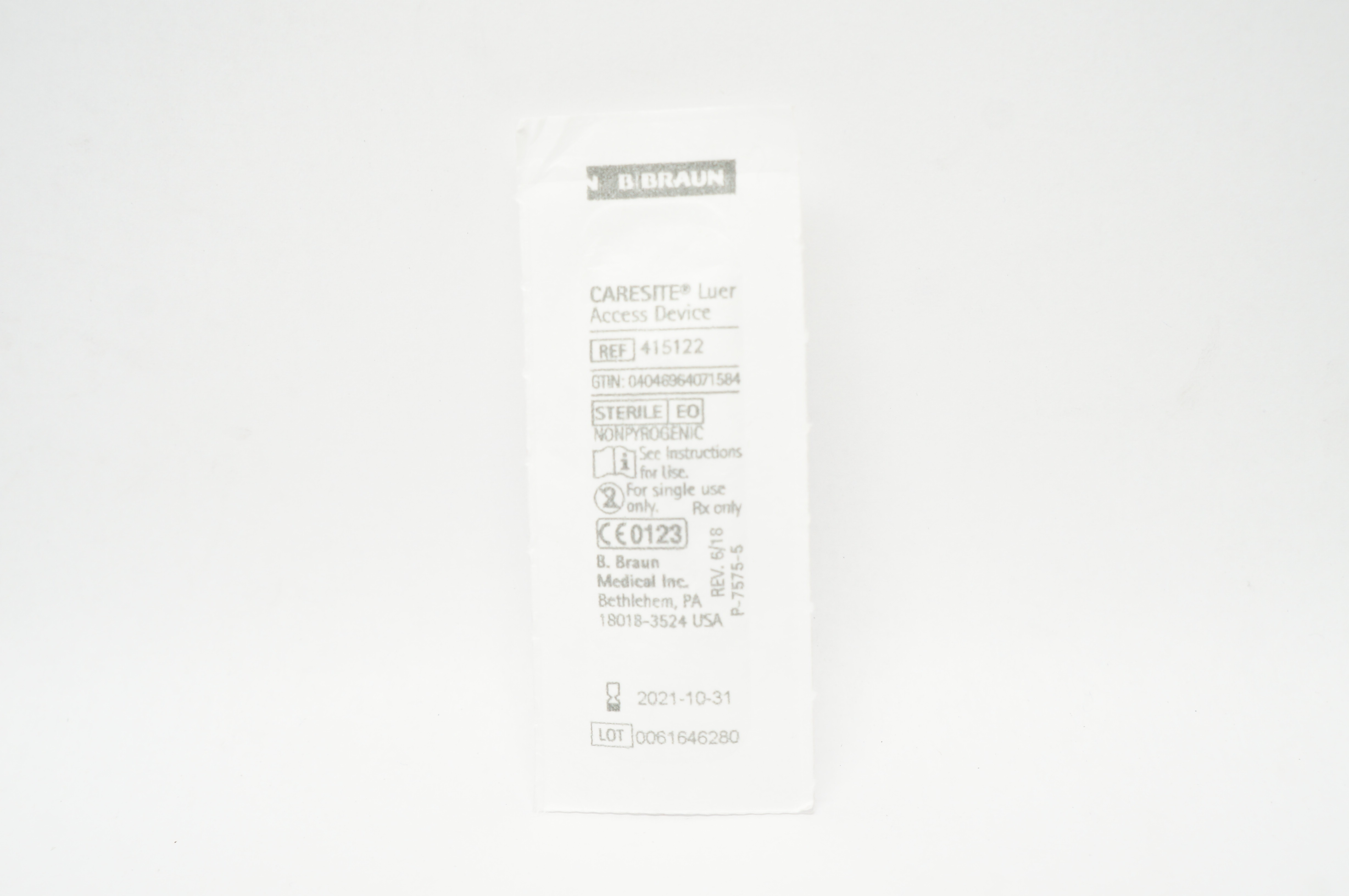 Braun 415122 CARESITE Luer Access Device (x)