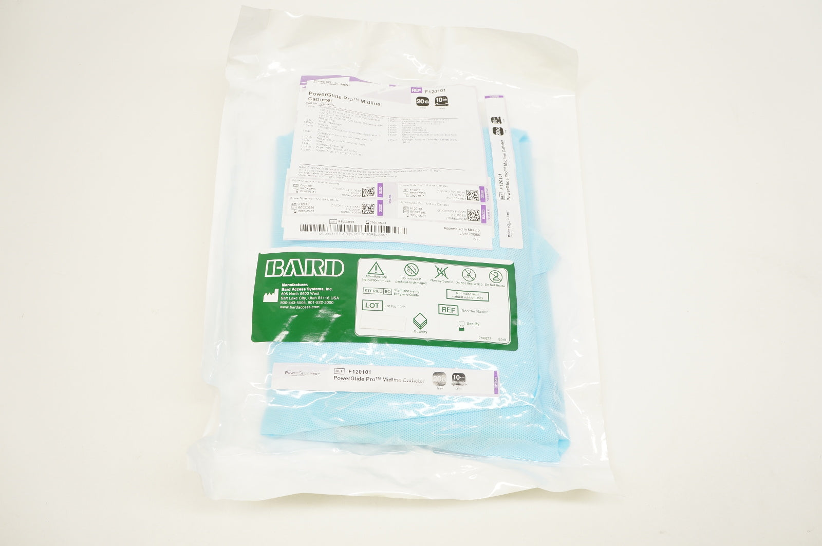 Bard F120101 Power Glide Pro Midline Cath. 20G x 10cm
