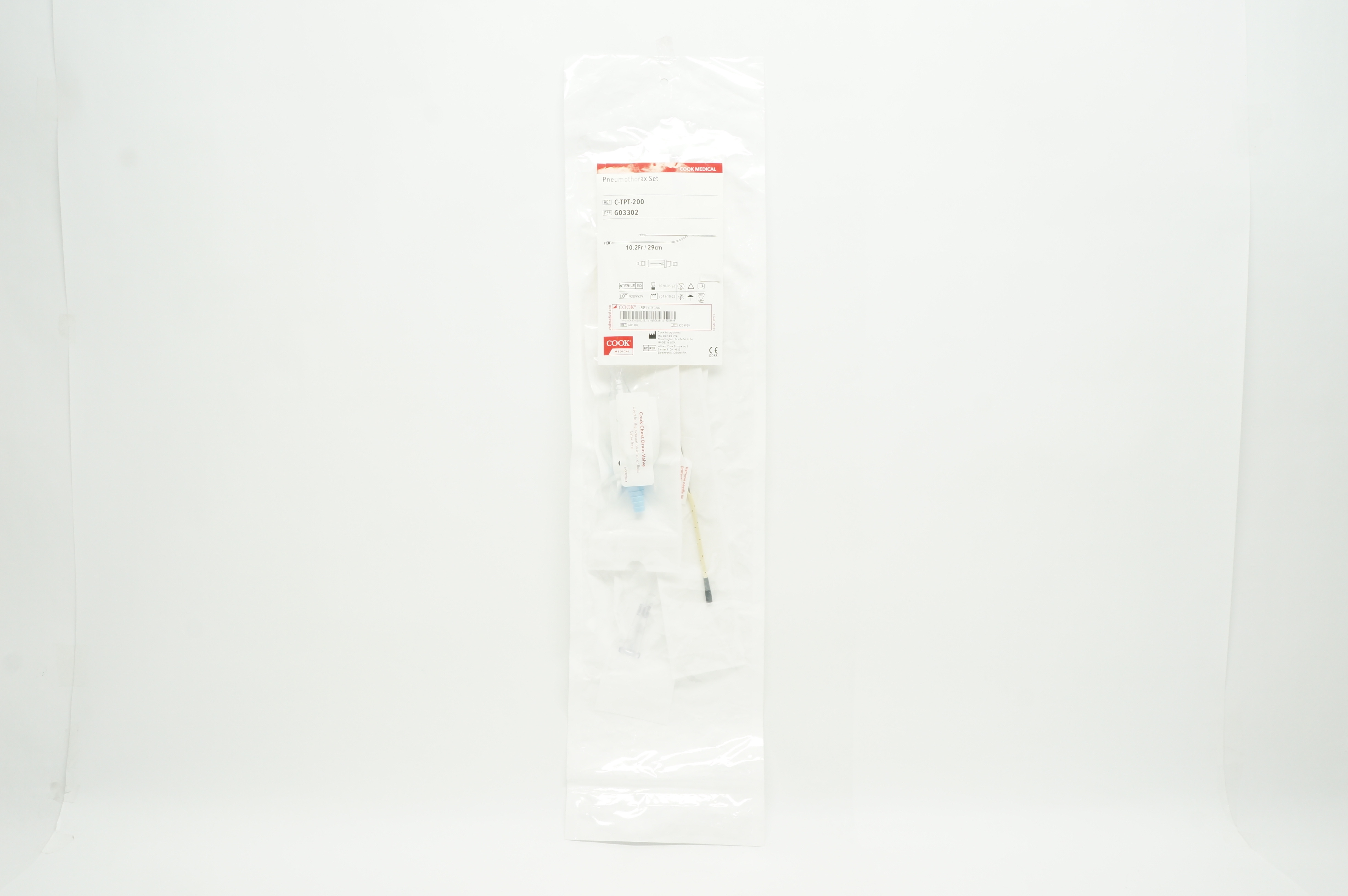Cook Medical G03302 Pneumothorax Set 10.2Fr x 29cm (x)