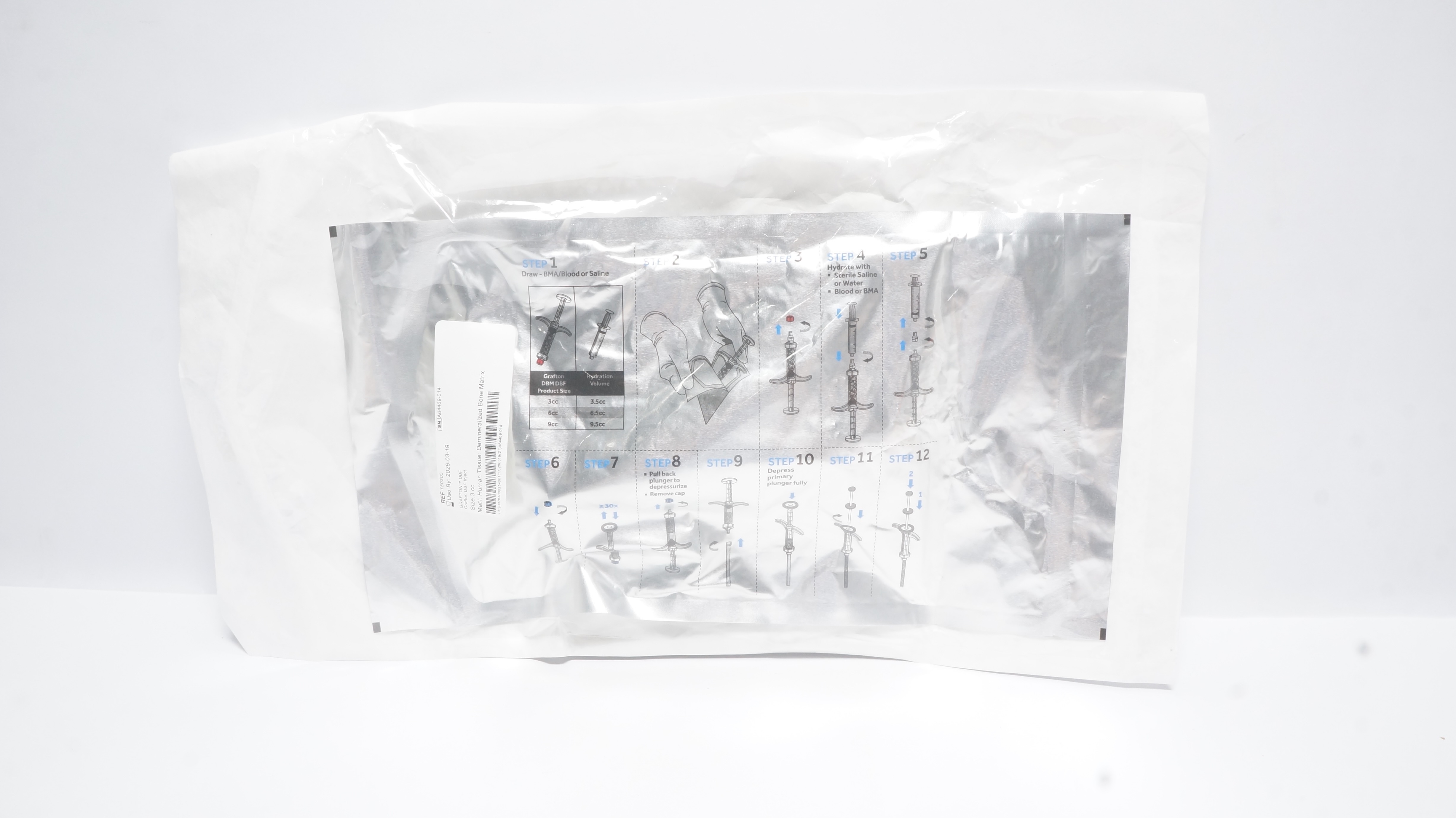 Grafton DBF T50303 Human Tissue: Demineralized Bone Matrix 3cc (x)