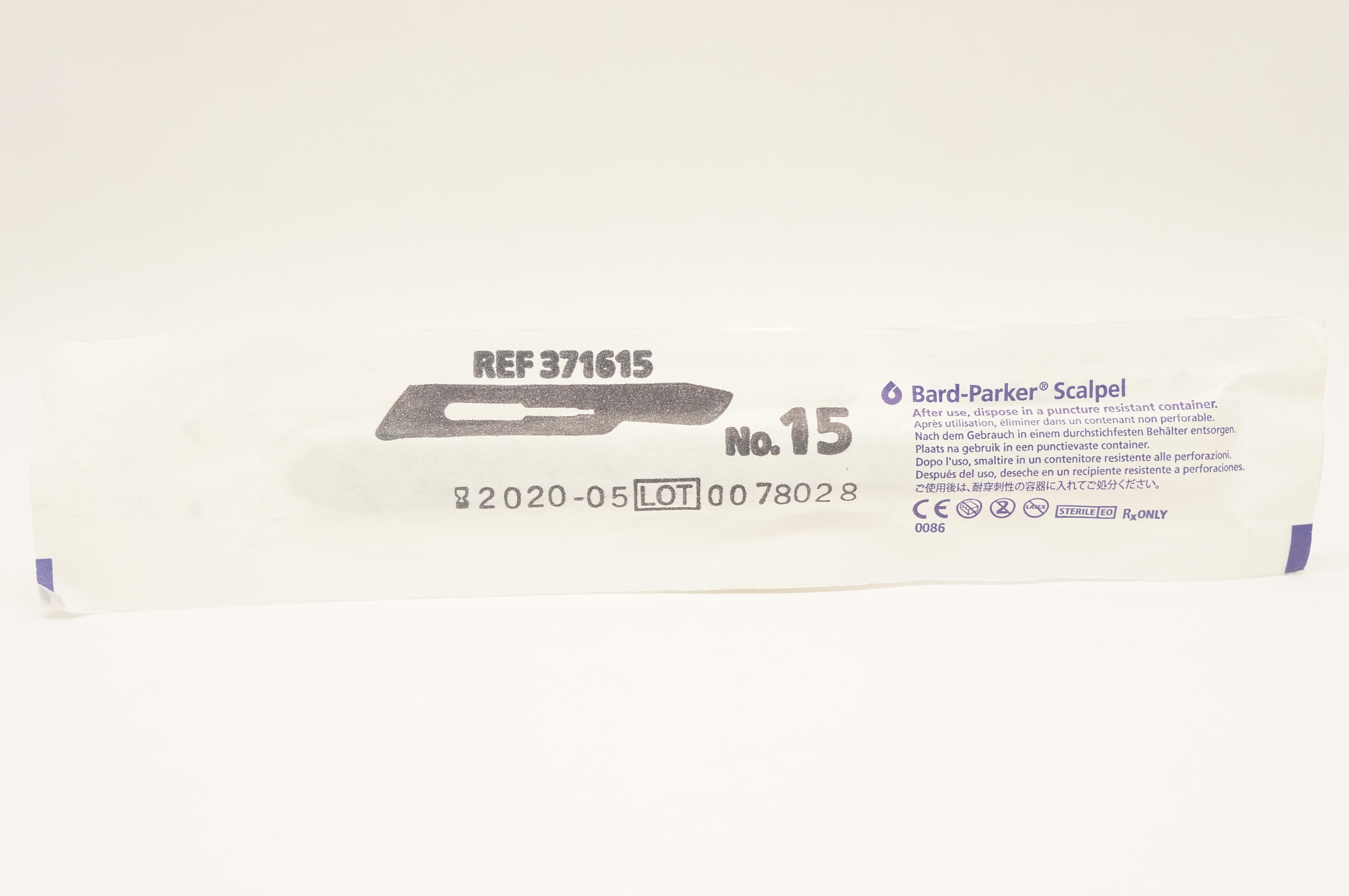Aspen 371615 Bard-Parker Scalpel Stainless Steel Surgical Blade N15 (x)