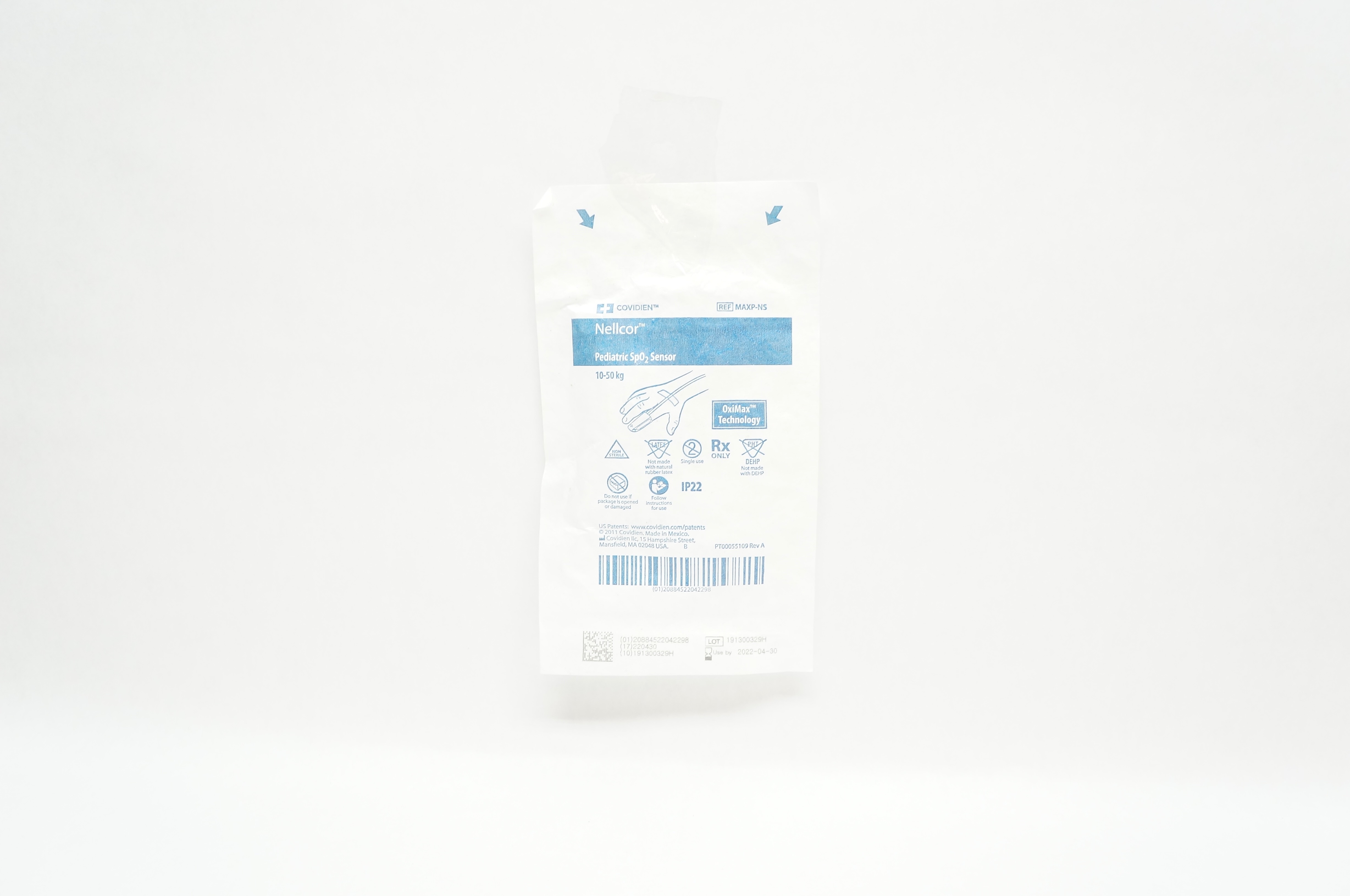 Covidien MAXP-NS Nellcor Pediatric SpO2 Sensor 10-50kg (x)