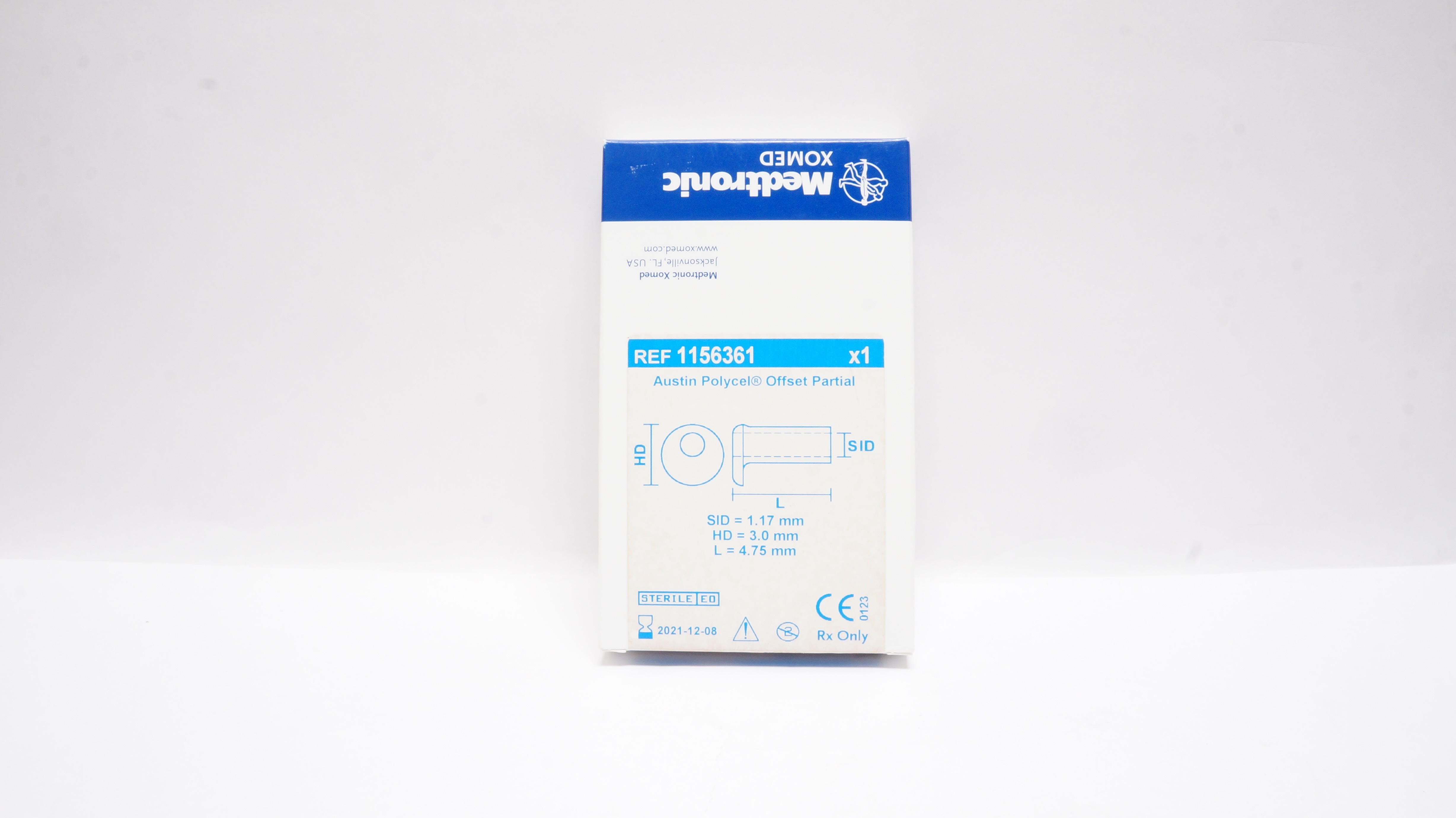 Medtronic 1156361 Austin Polycel Offset Partial 1.17mm x 3.0mm x 4.75mm (x)