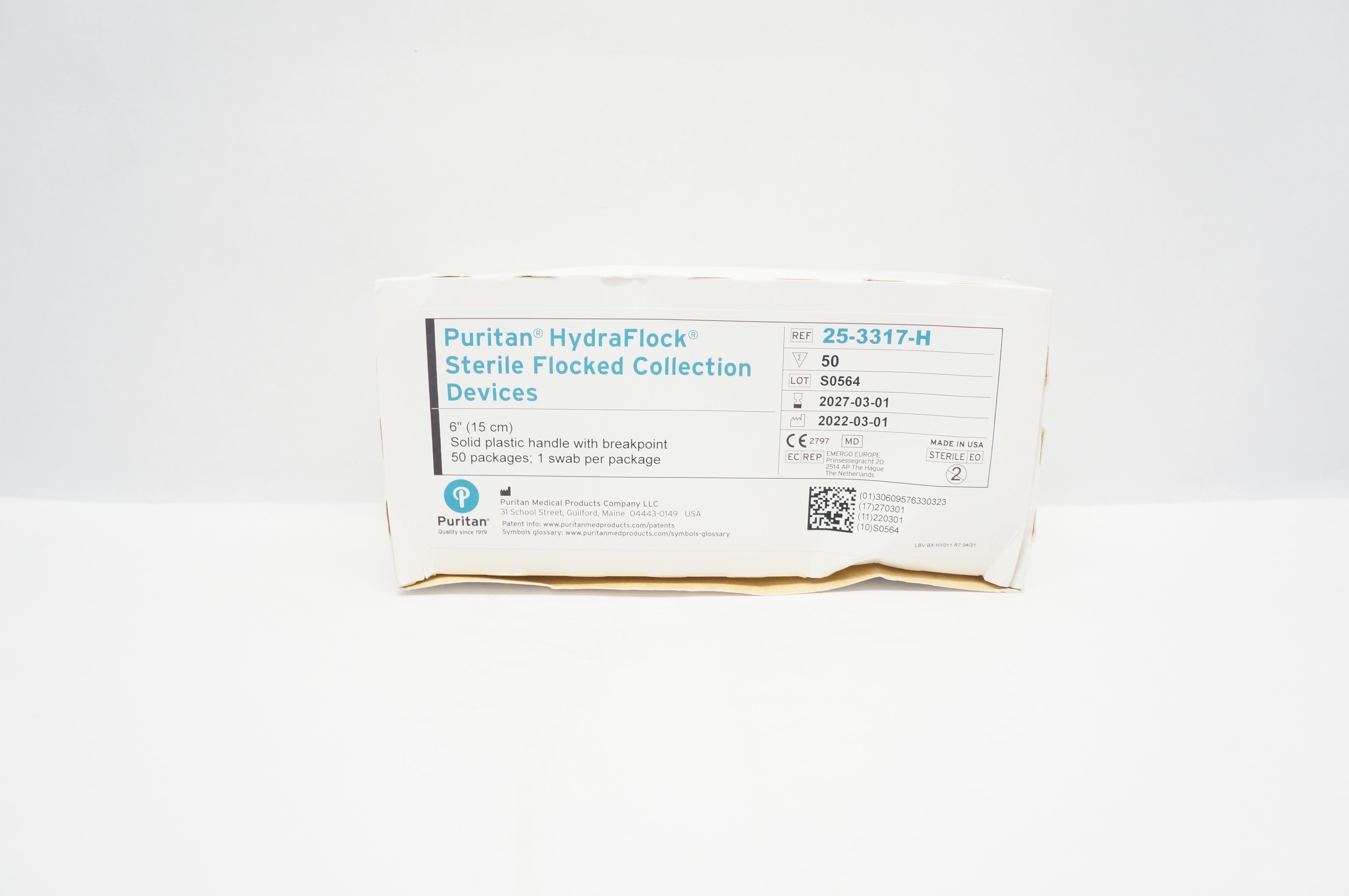 Puritan 25-3317-H 77/13 HydraFlock Sterile Flocked Collection Device - Box of 50