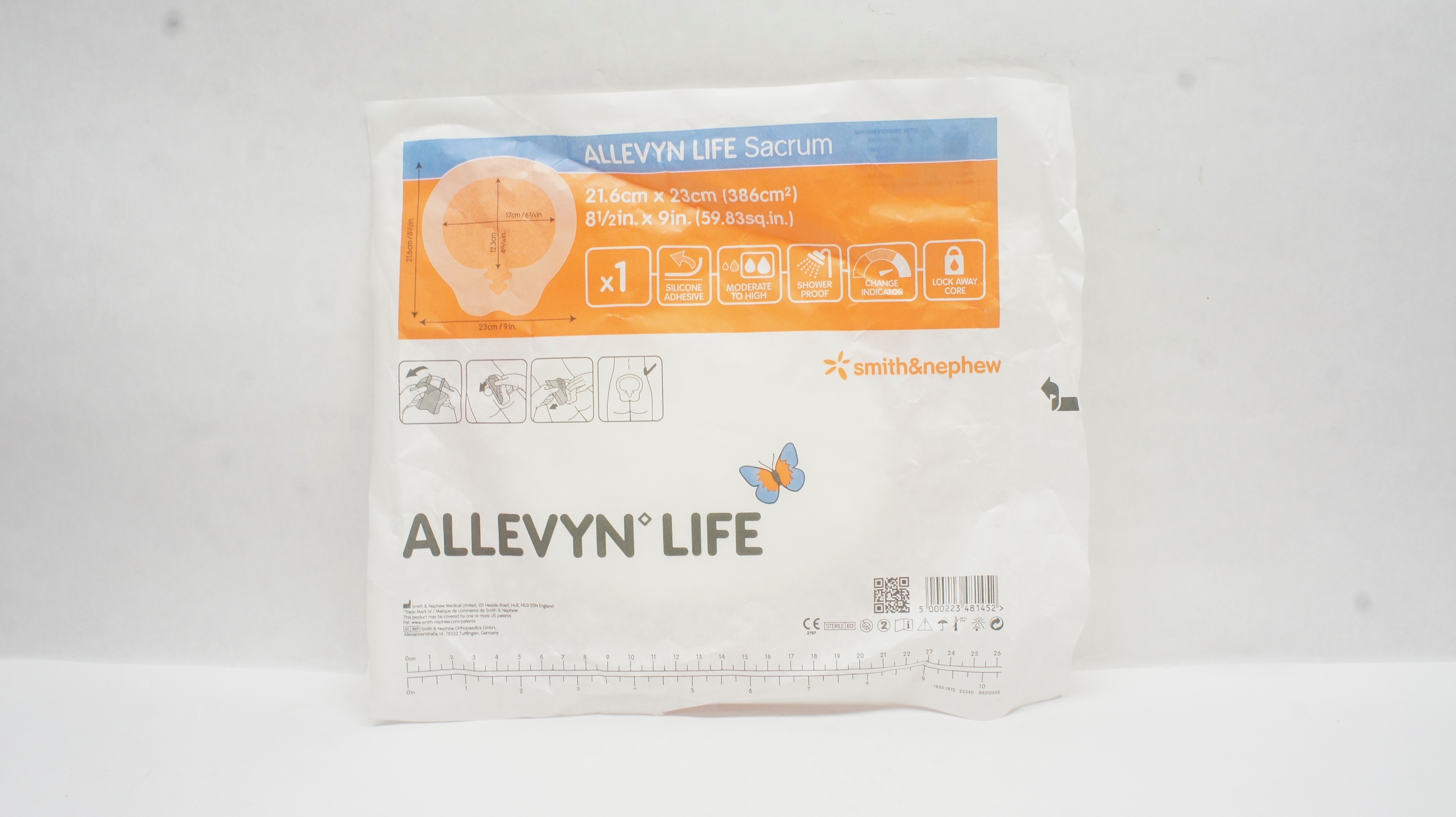 Smith&Nephew 66801307 Allevyn Life Sacrum 8-1/2inch x 9inch