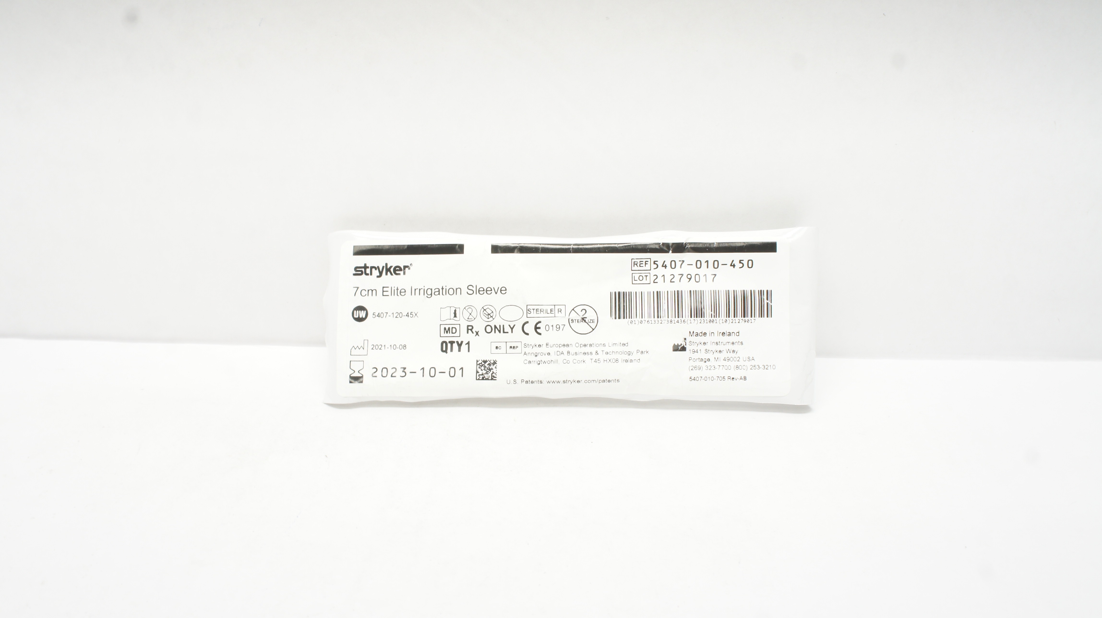 Stryker 5407-010-450 7cm Elite Irrigation Sleeve (x)