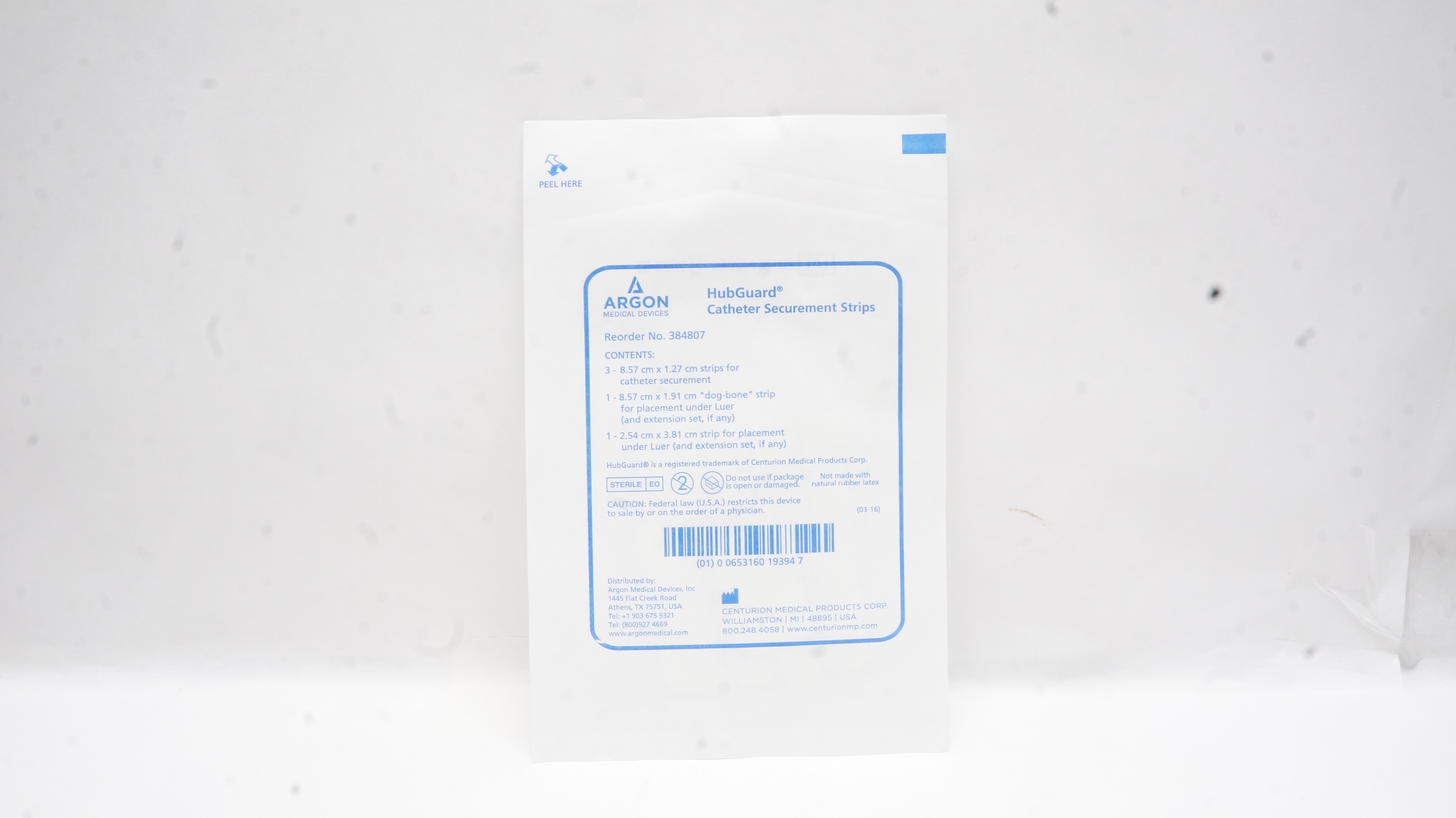 Argon Medical 384807 HubGuard Cath. Securement Strinps (x)