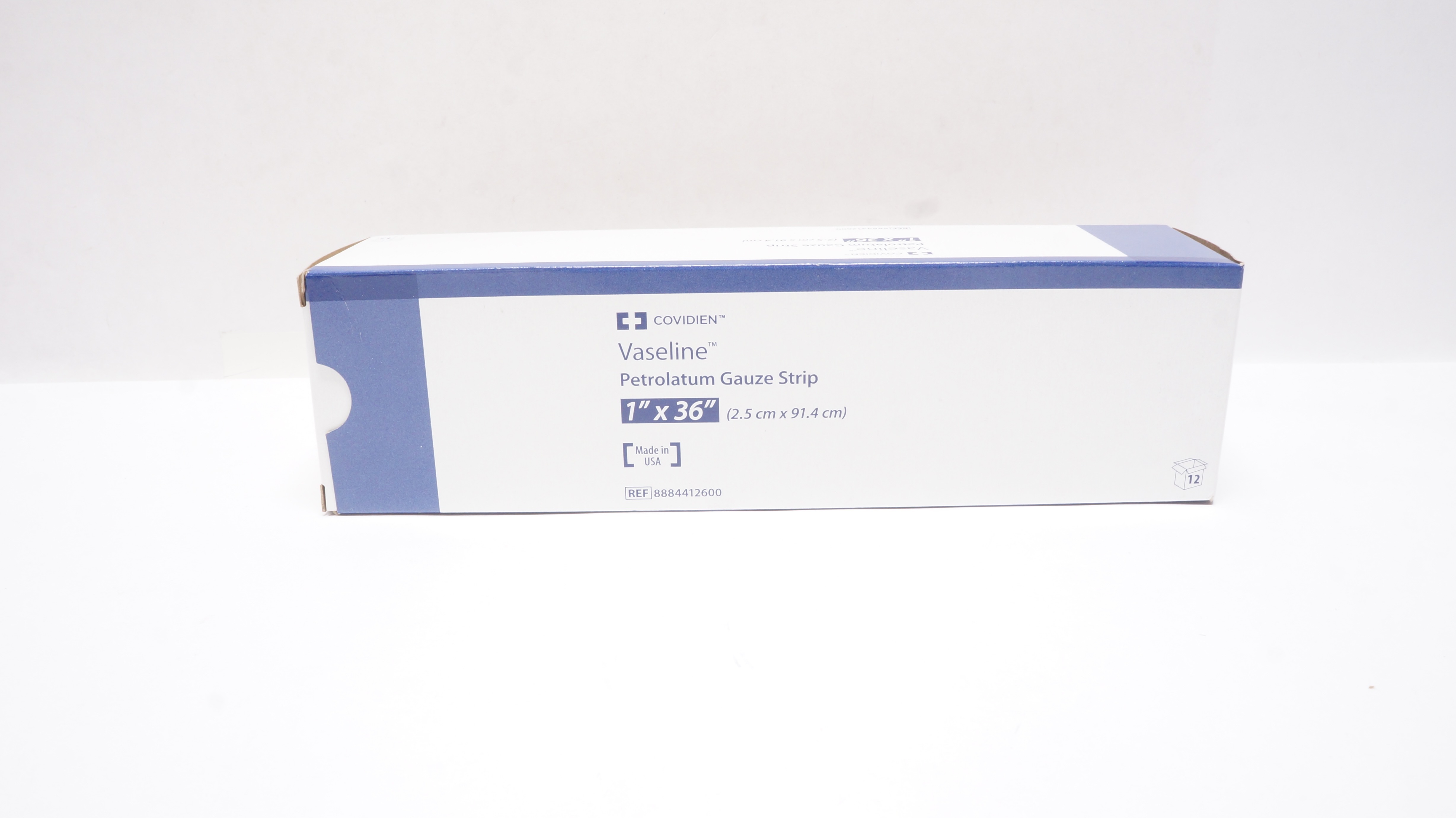 Covidien 8884412600 Vaseline Petrolatum Gauze Strip 1 x 36inch (x) - Box of 12