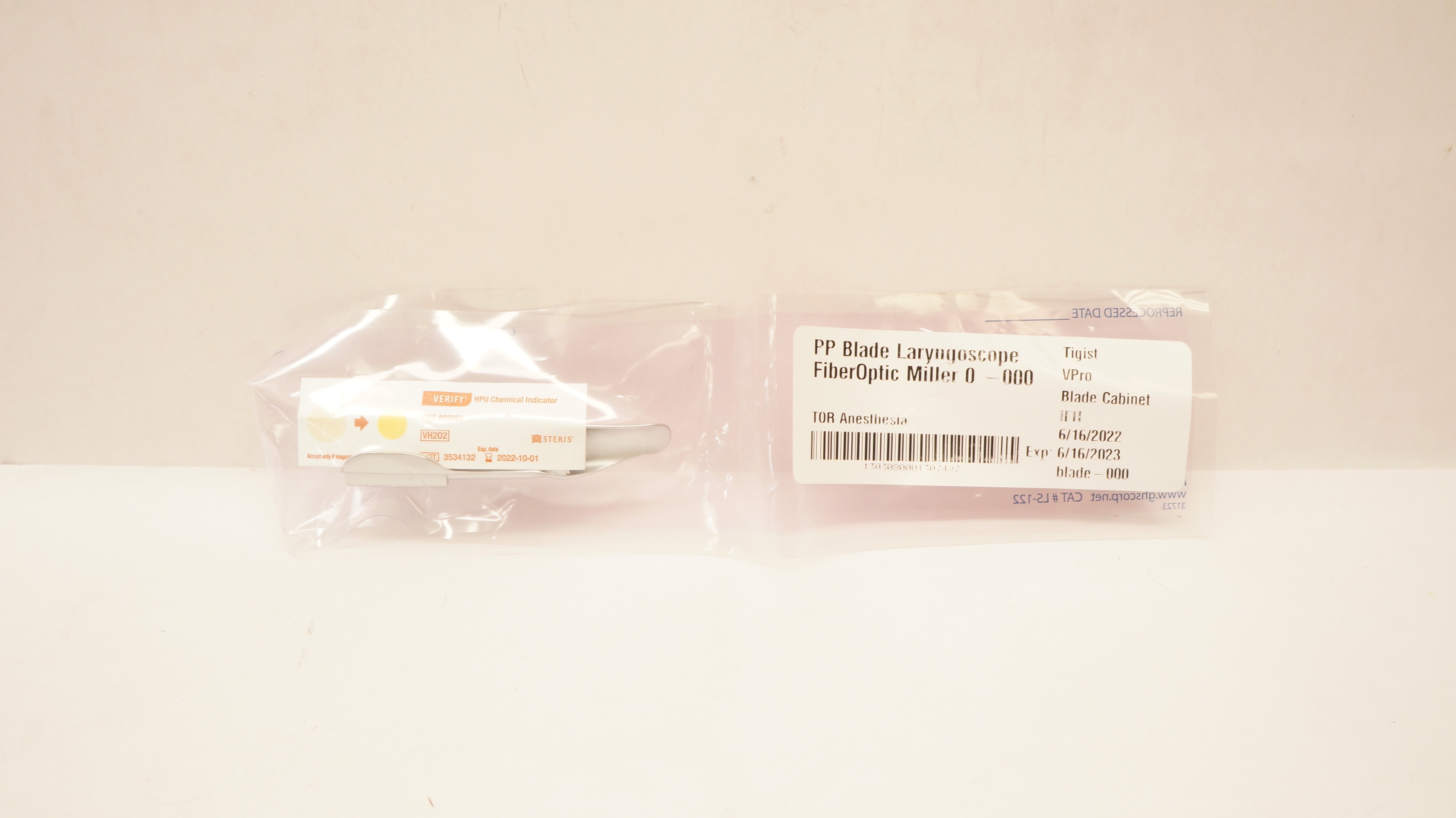 GHS LS-122 PP Blade Laryngoscope FiberOptic Miller 0-000