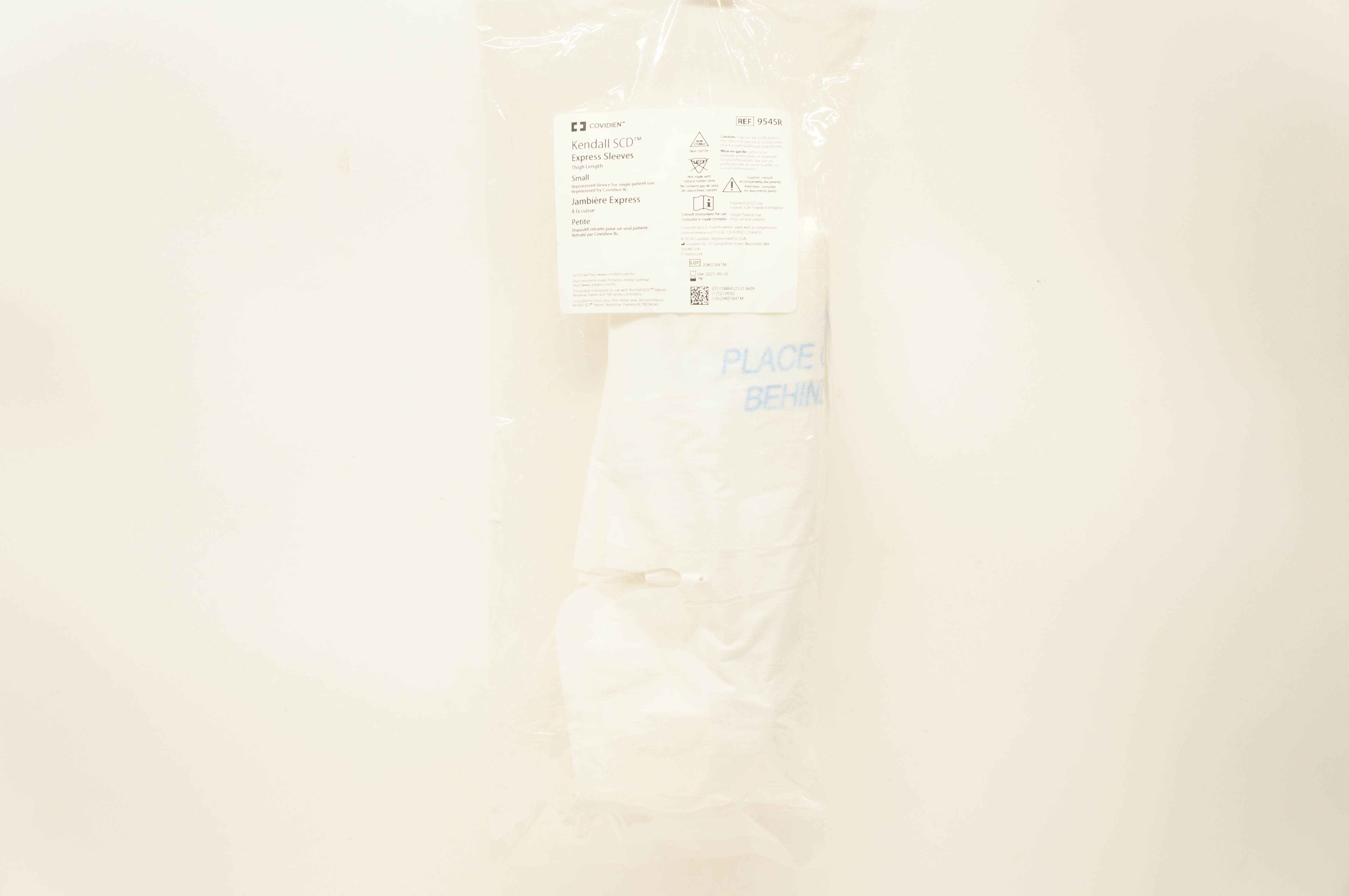 Covidien 9545R Kendall SCD Express Sleeves Thigh Length, Small (x)