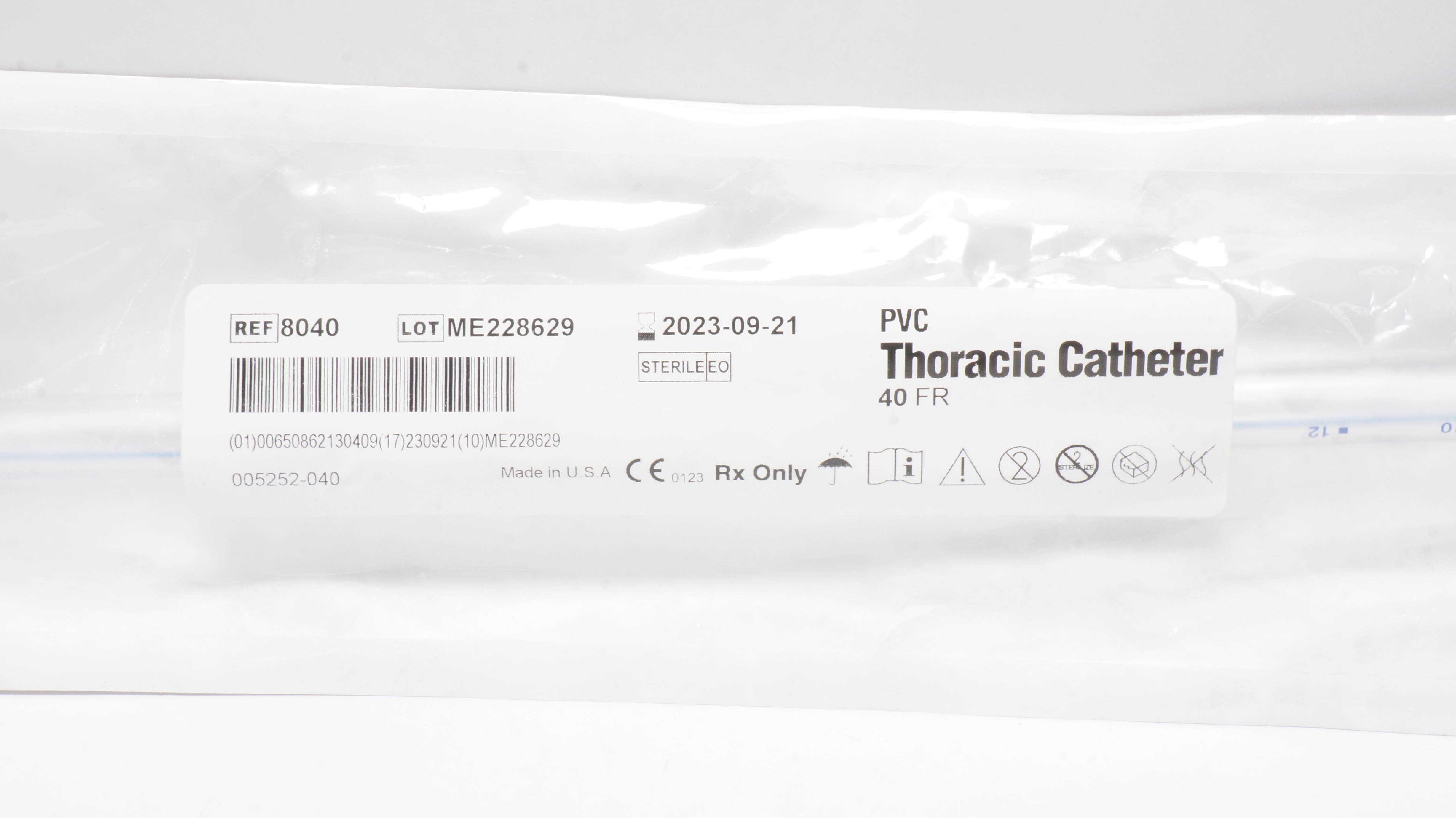 Atrium Medical 8040 PVC Thoracic Cath. 40Fr