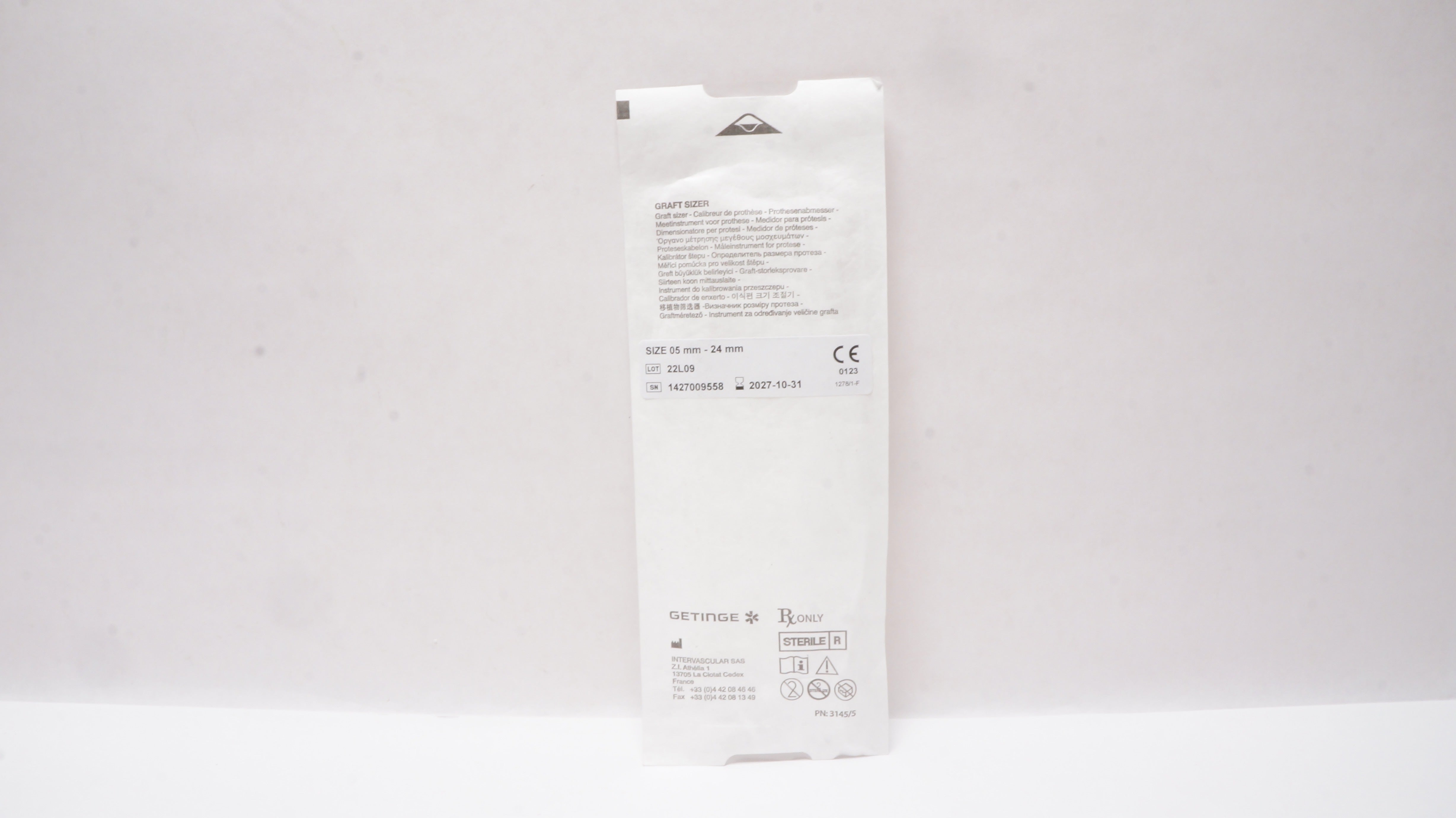 Intervascular Maquet Graft Sizer 05mm-24mm
