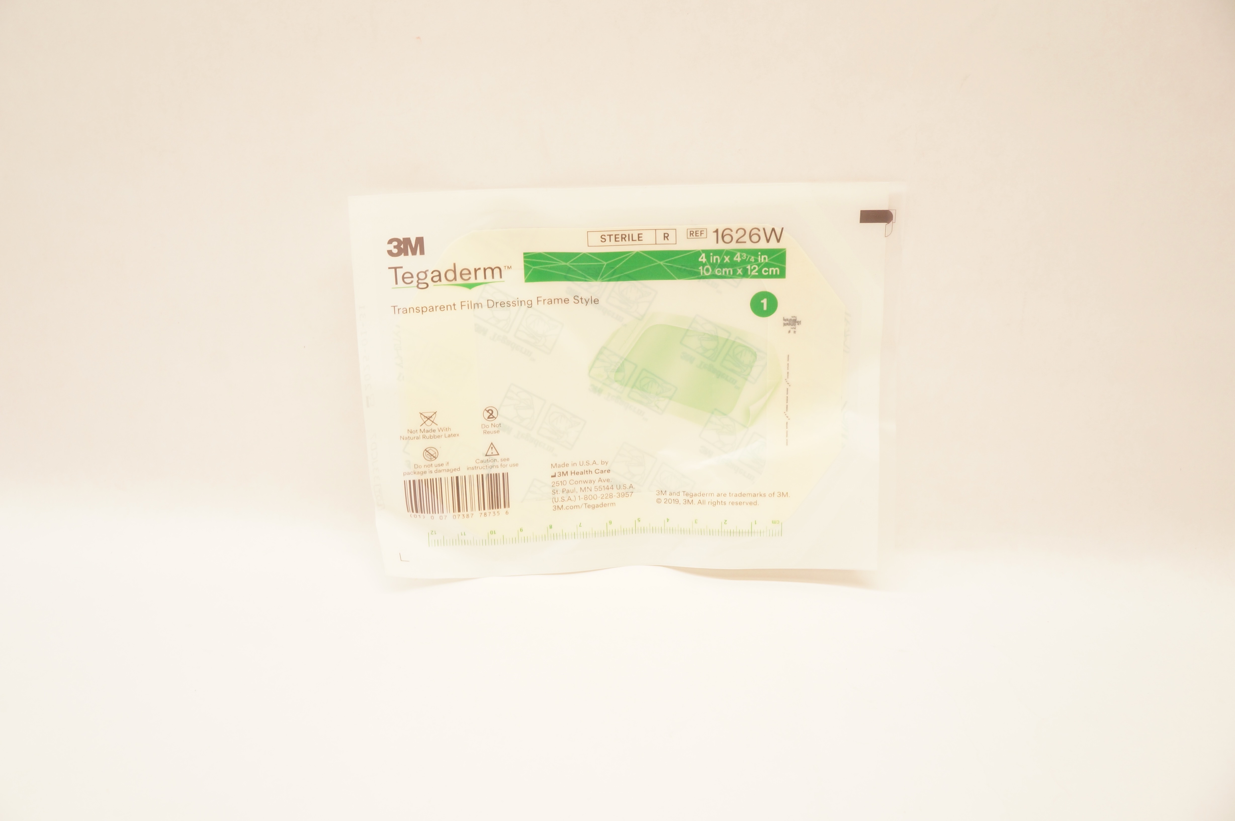 3M 1626W Tegaderm Transparent Film Dressing Frame Style 4inch x 4-3/4inch