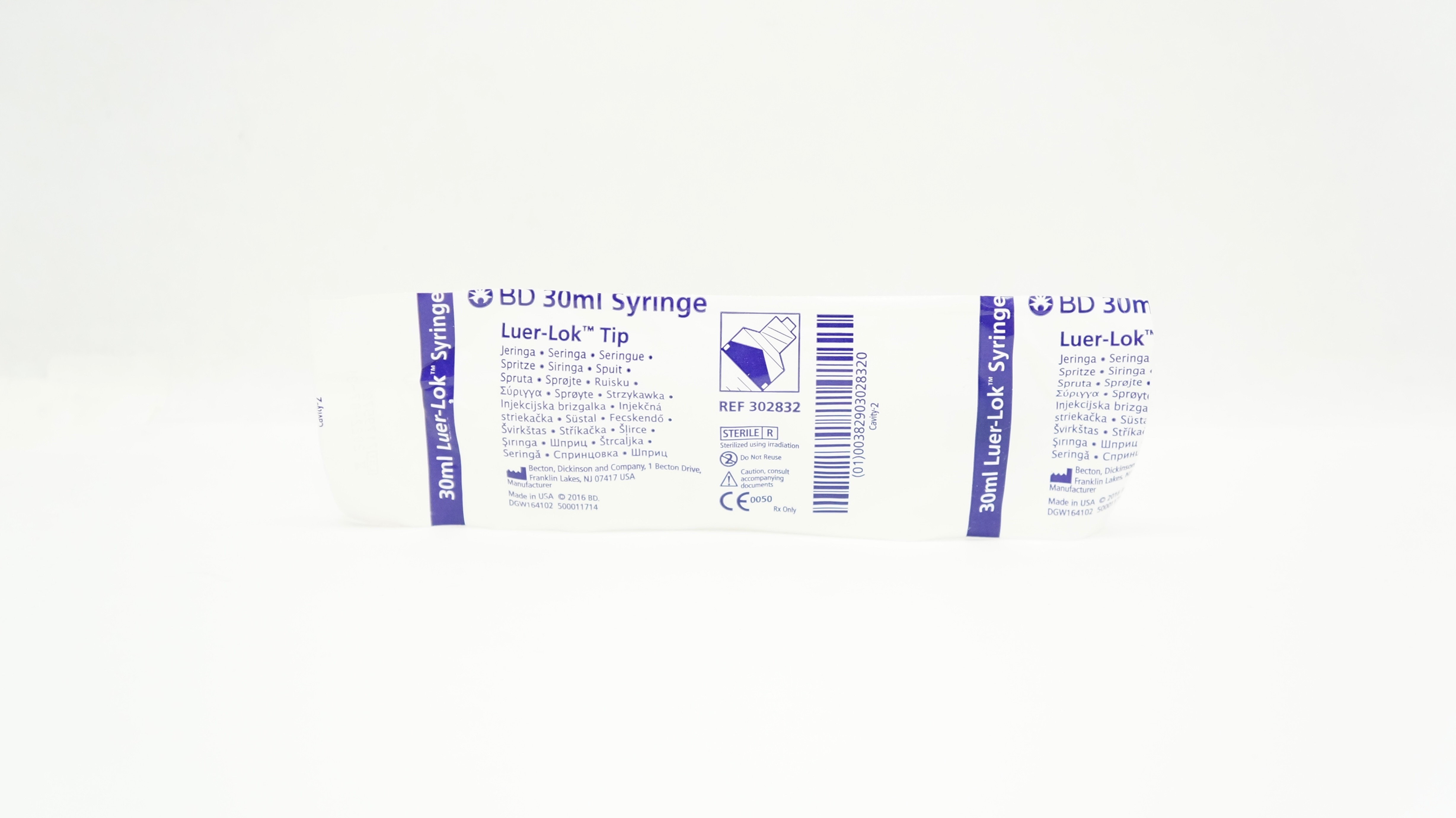 BD 302832 Syringe, Luer-Lok Tip, 30mL