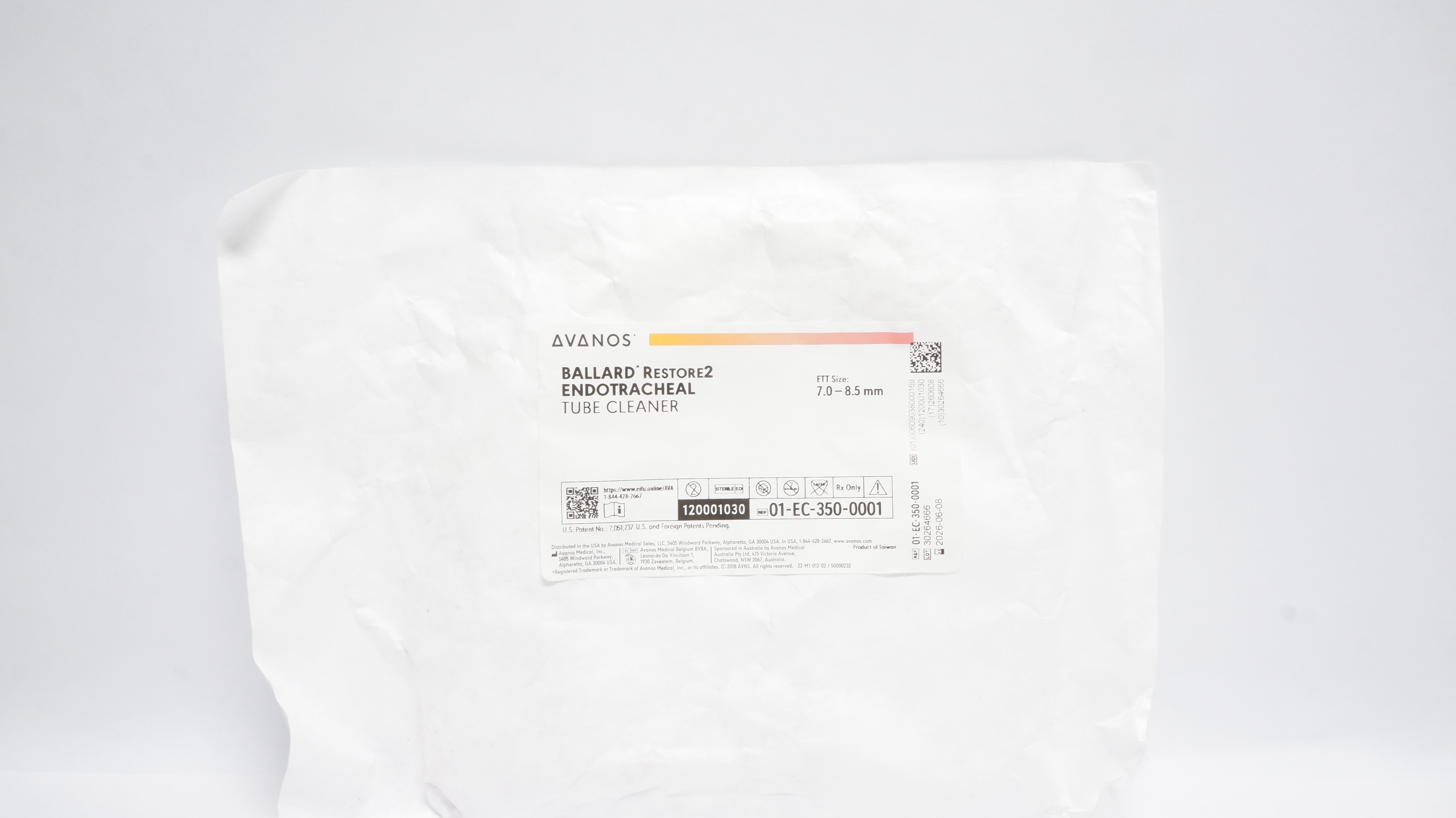 Avanos 01-EC-350-0001 Ballard Restore2 Endotracheal Tube Cleaner 7.0-8.5mm