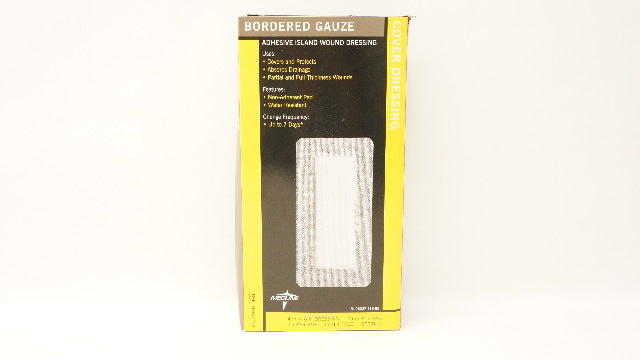 Medline MSC3248 Bordered Gauze, Adhesive Island Wound Dressing, 4x 8in-Box of 15