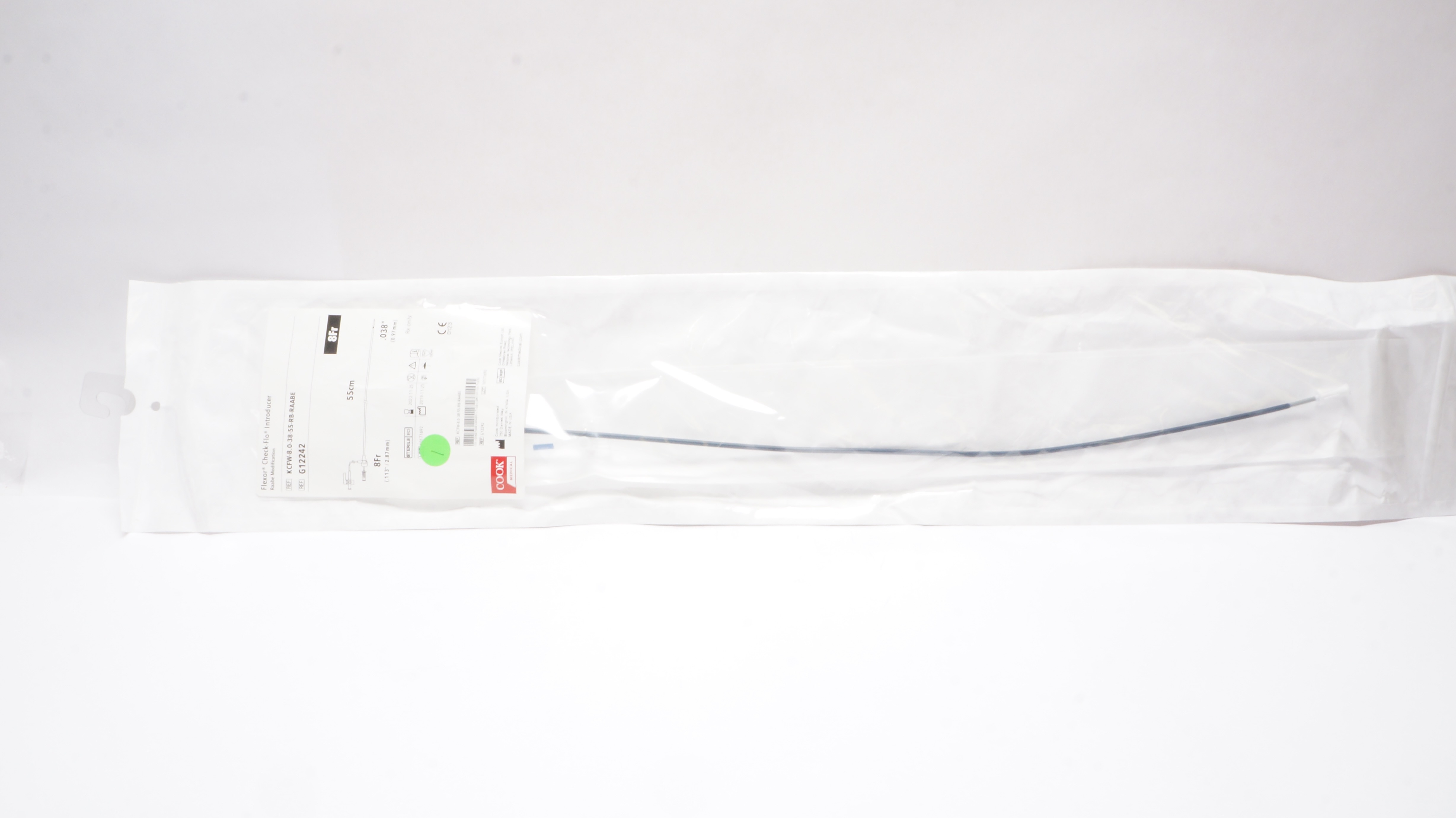 Cook Medical G12242 Flexor Check-Flo Introducer 8Fr x 55cm x .038inch (x)