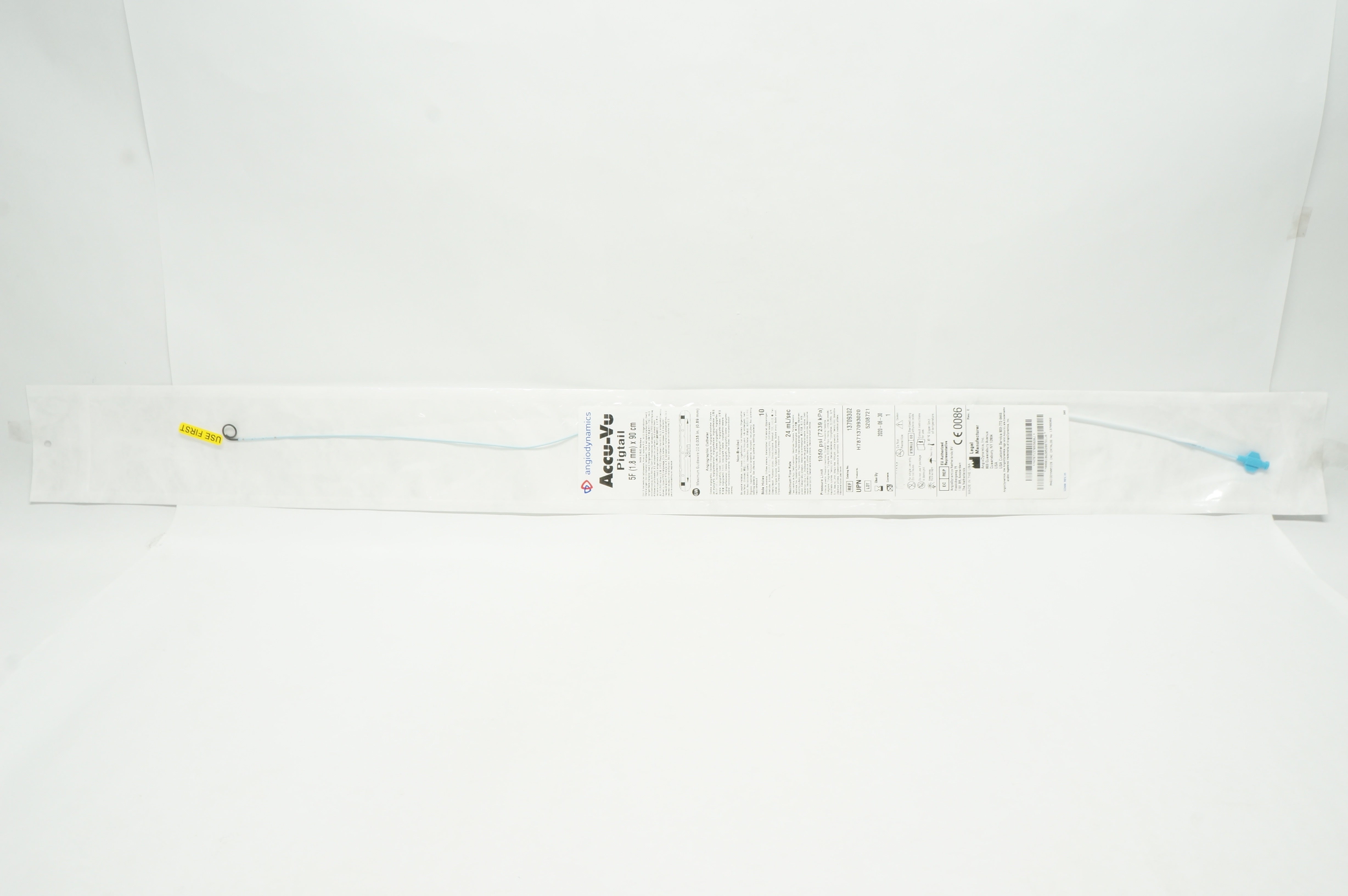 Angiodynamics 13709302 Accu-Vu Pigtail Angiographic Cath. 5F x 90cm (x)