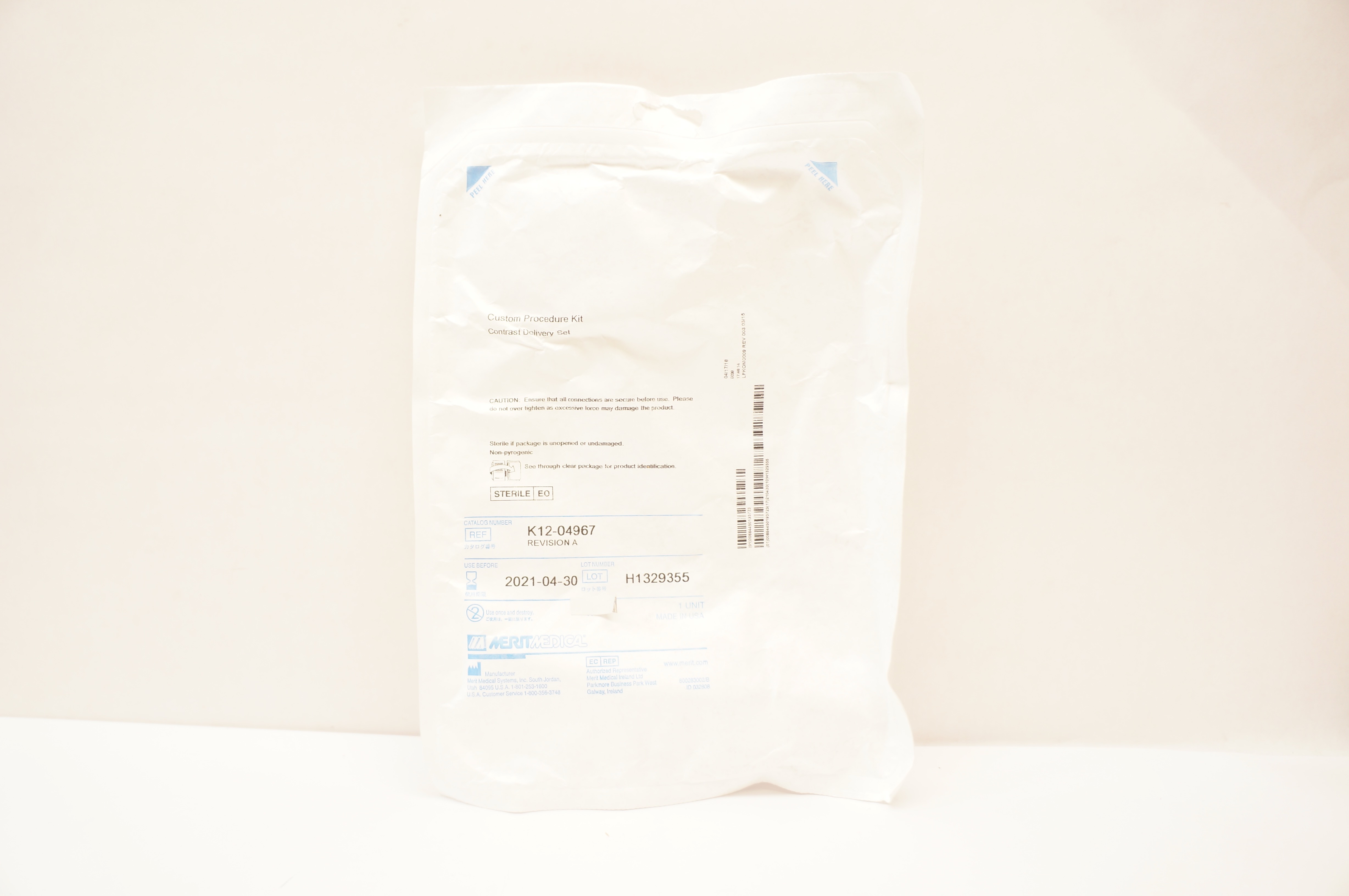 MeritMedical K12-04967 Custom Procedure Kit Contrast Delivery Set (x)