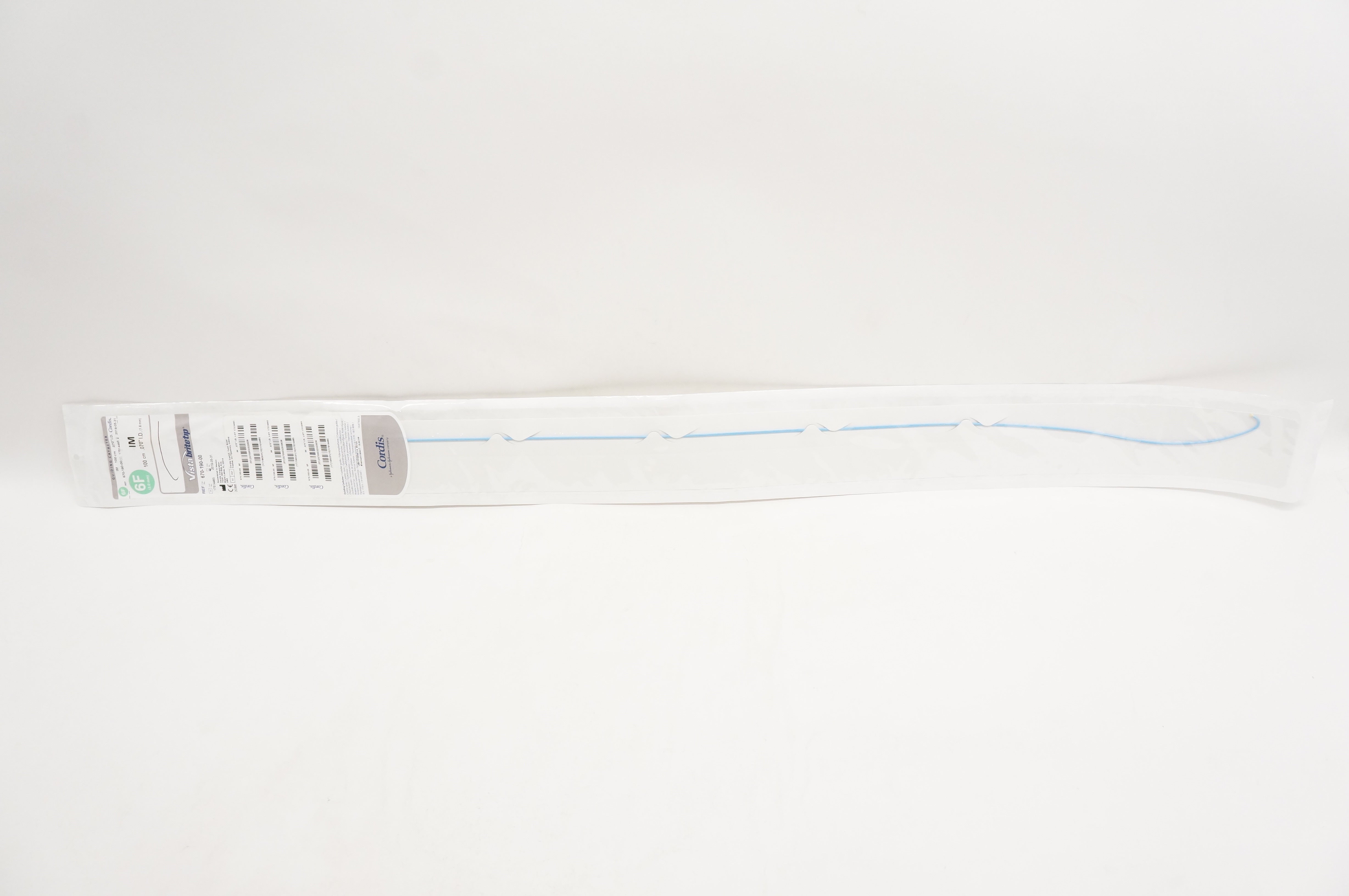 Cordis 670-190-00 Vistabritetip Guiding Cath.  IM 6F x 100cm x .070inch I.D.(x)