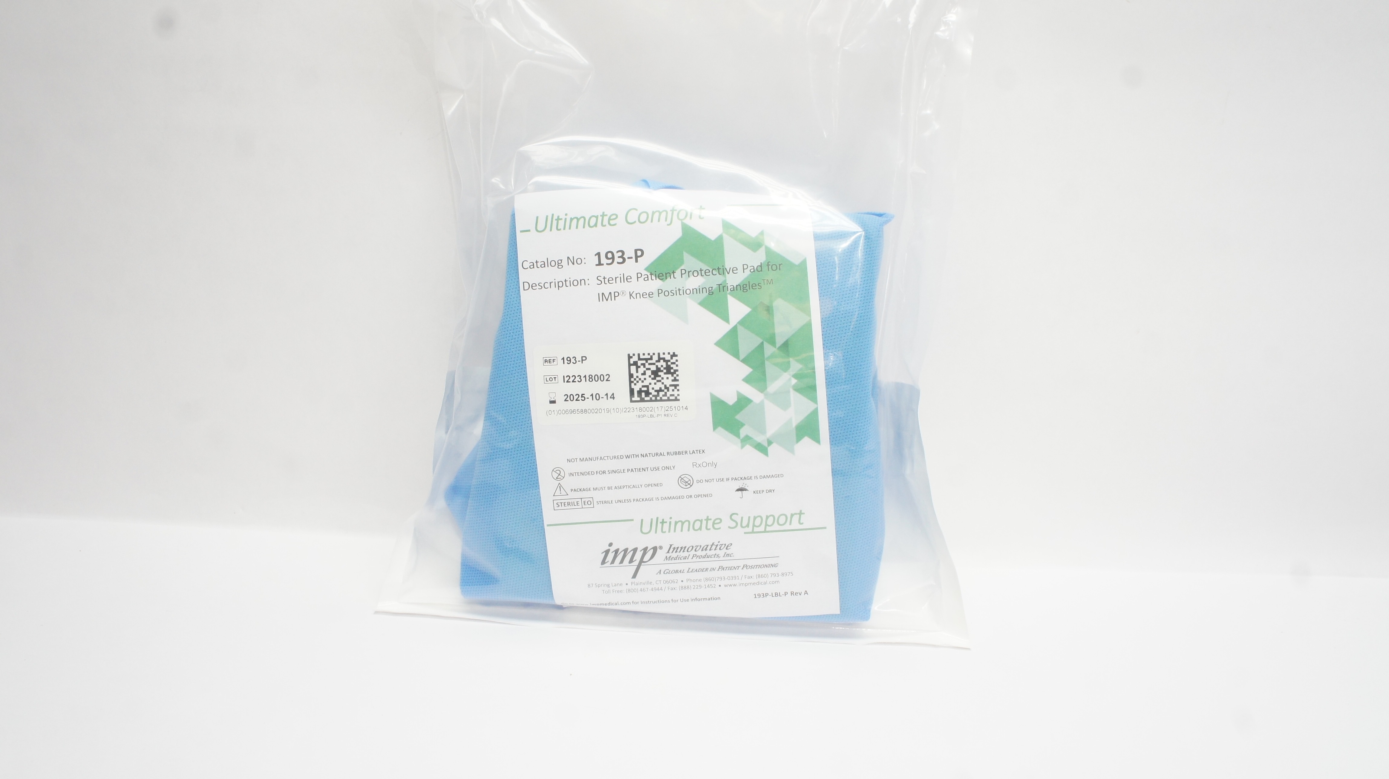 IMP 193-P Sterile Disposable Foam Pad for Knee Positioning Triangles