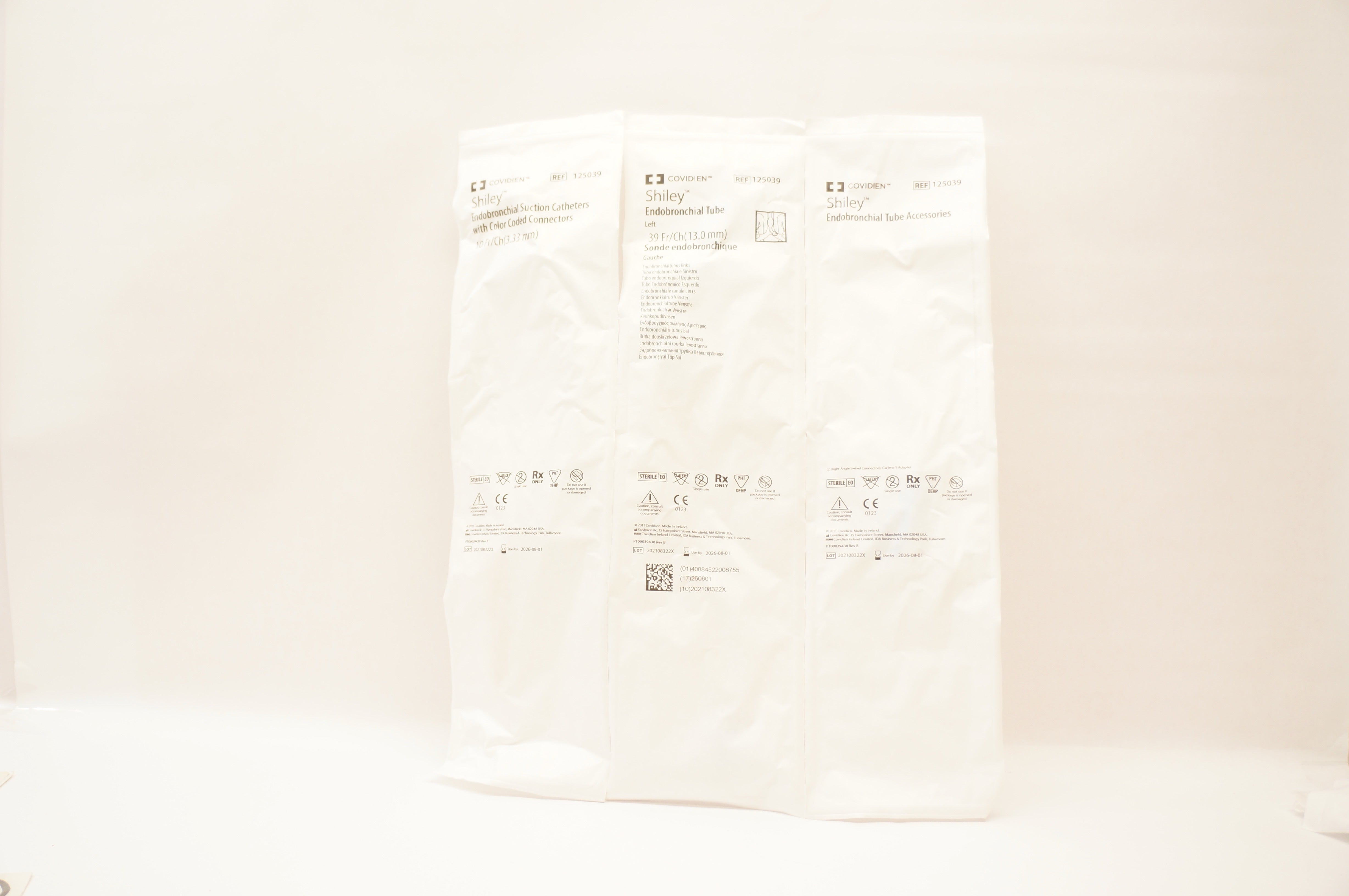 Covidien 125039 Shiley Endobronchial Caths. 10Fr/Ch, Tube 37Fr/Ch & Accessories