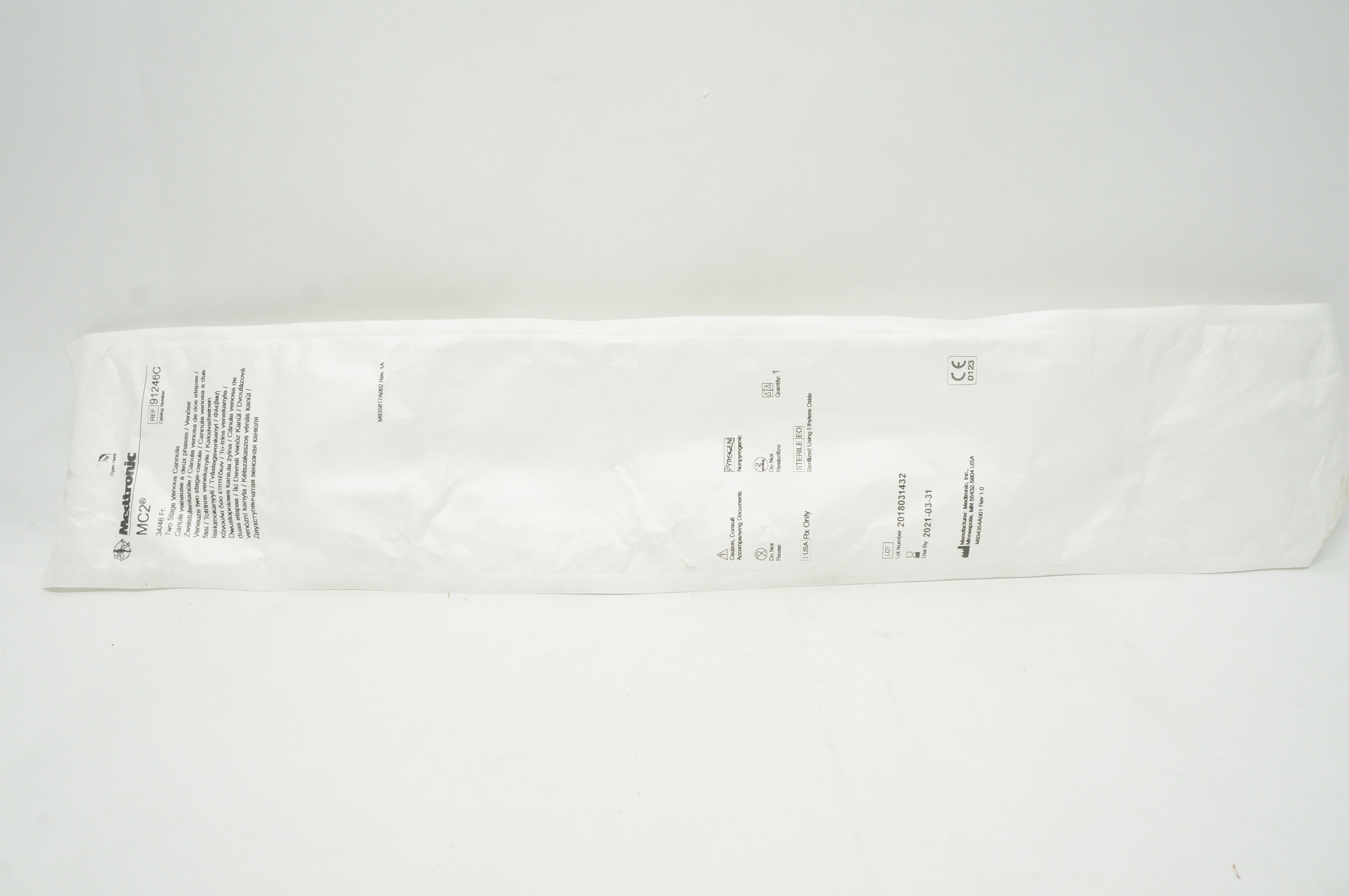 Medtronic 91246C MC2 Two Stage Venous Cannula 34/46 Fr (x)