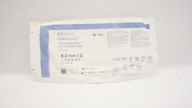 Covidien 18880 Mallinckrodt TaperGuard Oral Tracheal Tube 8.0IDx11.8ODx25.4mm(x)