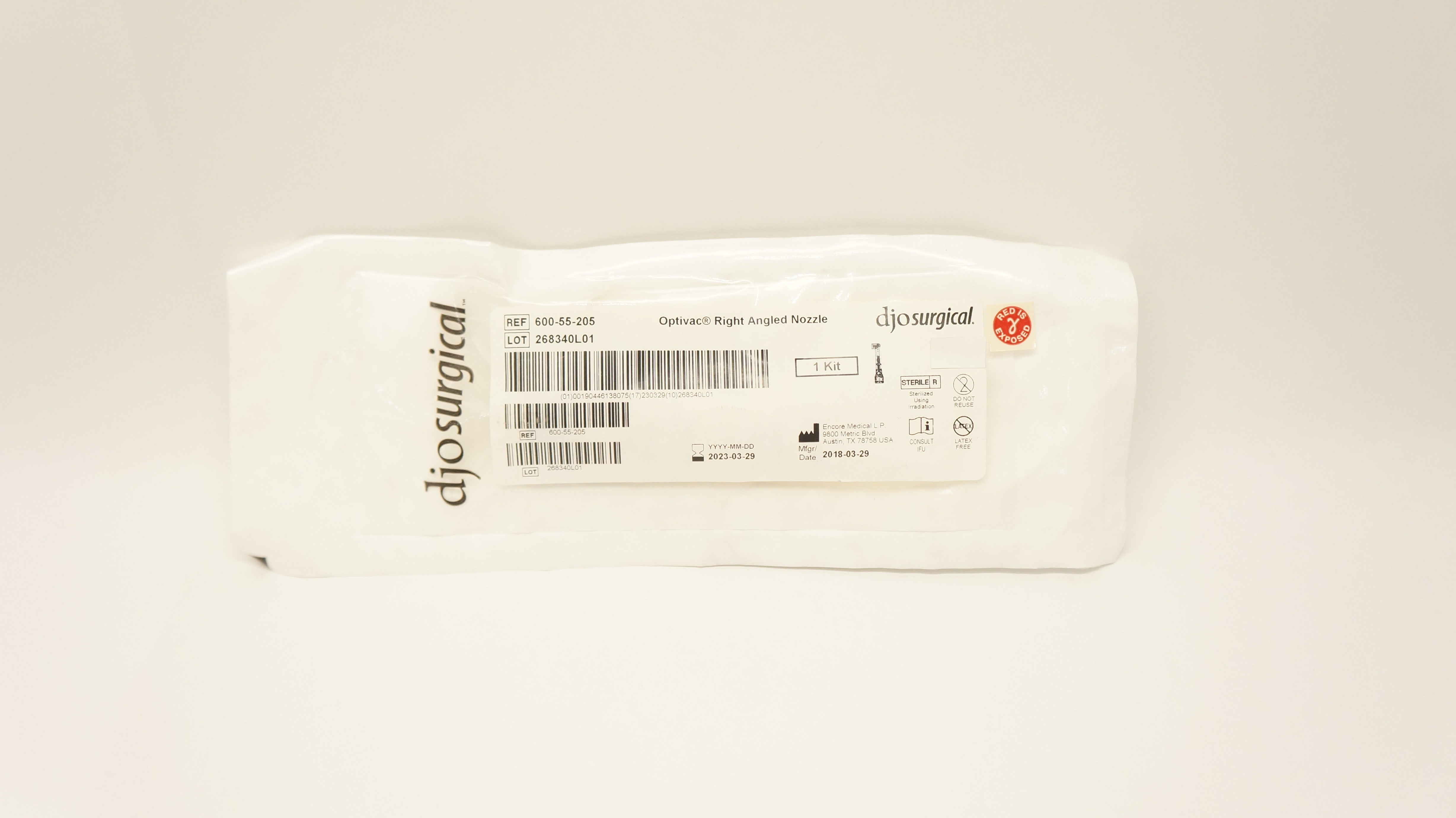Djo Surgical 600-55-205 Optivac Right Angled Nozzle
