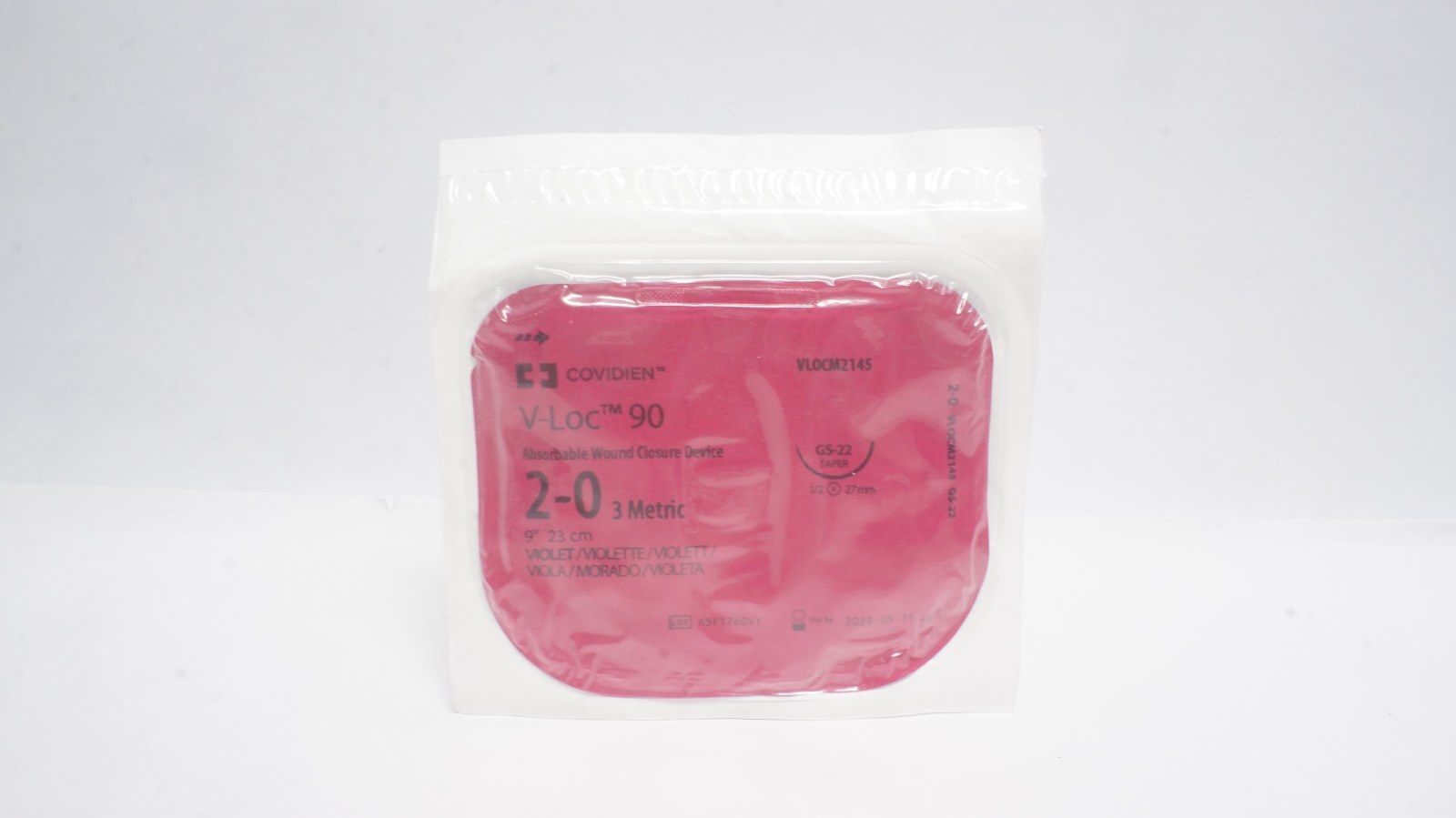 Covidien VLOCM2145 V-Loc 90 Wound Closure 2-0 9" Violet