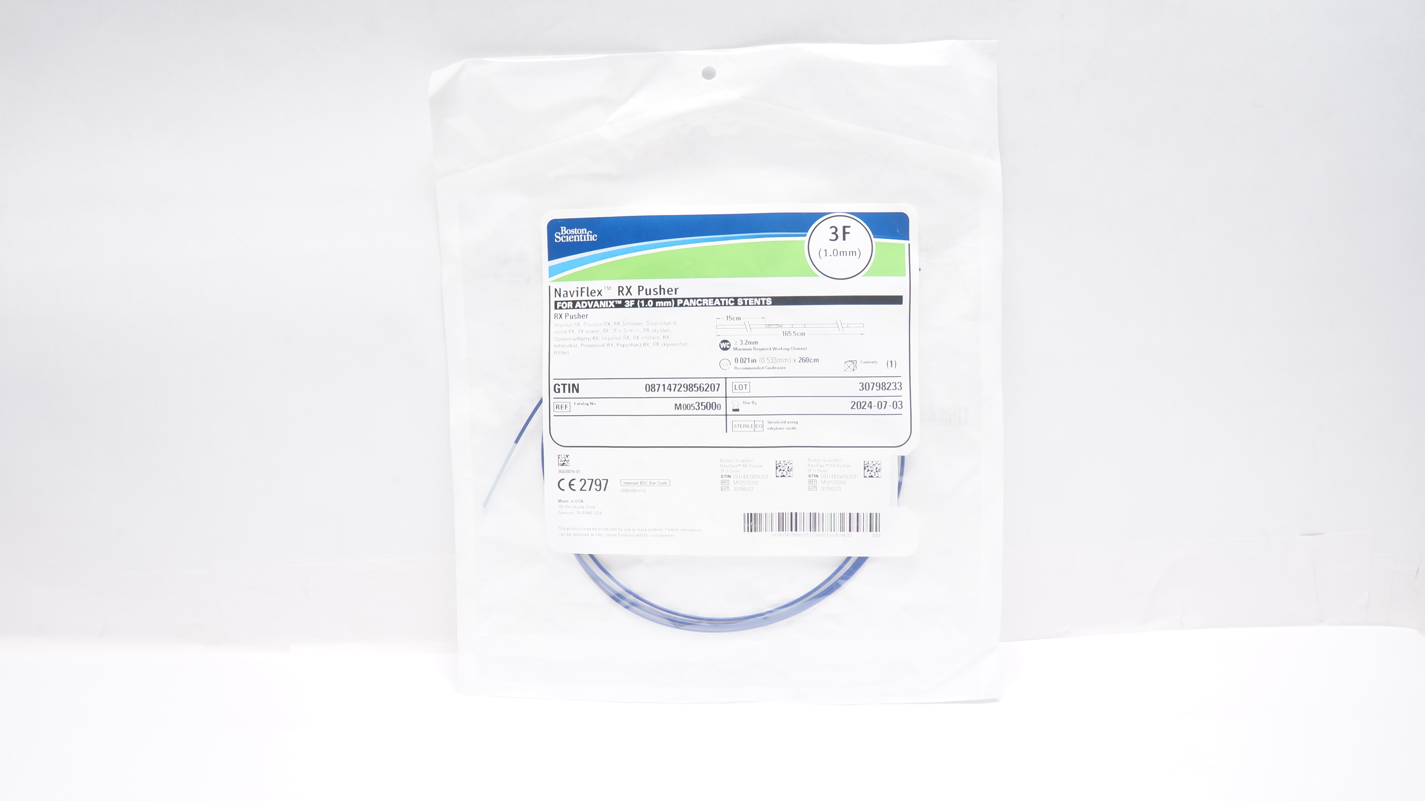Boston Scientific M00535000 NaviFlex RX Pusher for Pancreatic Stnt 3F