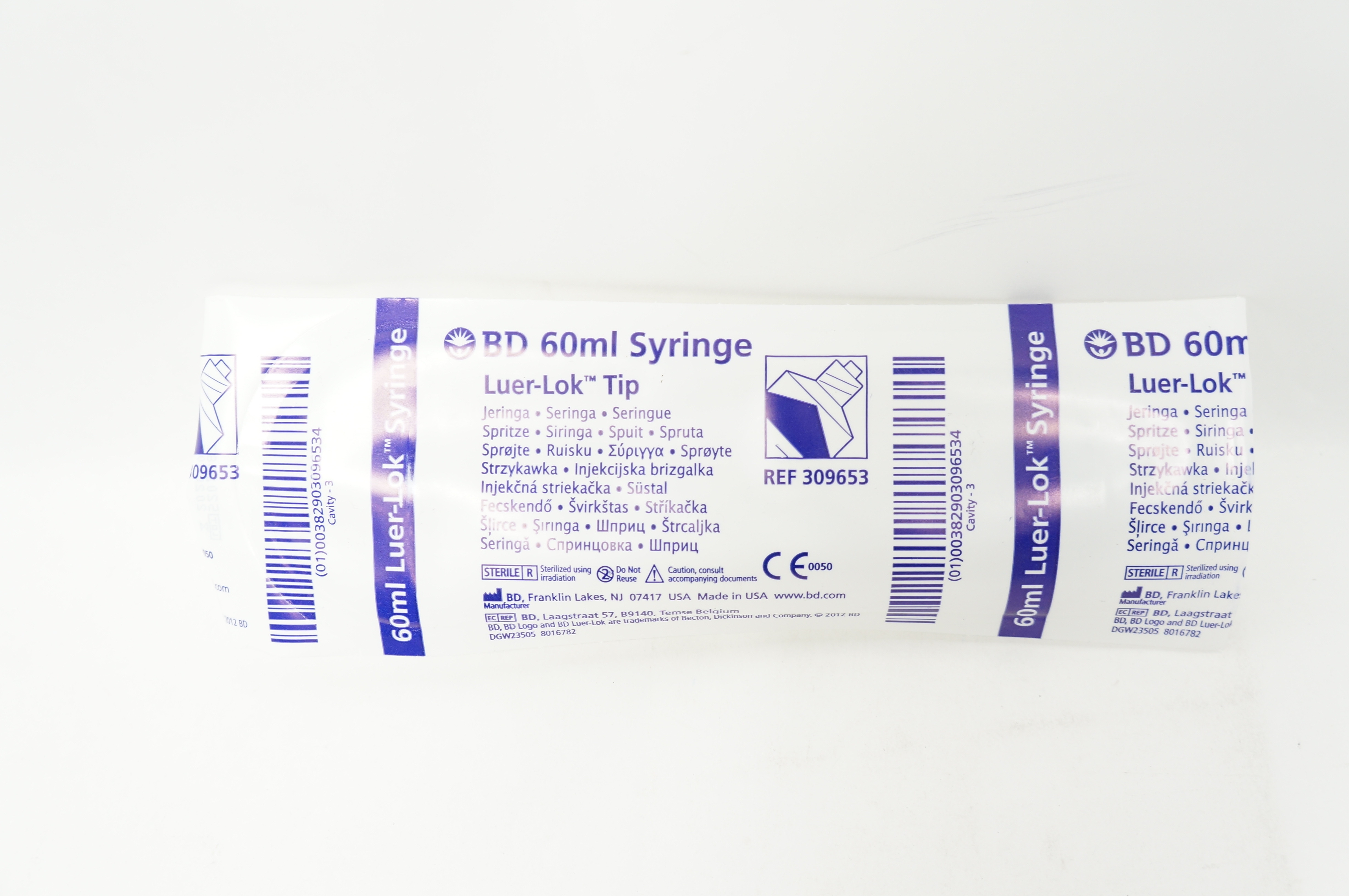 BD 309653 60ml Syringe Luer-Lok Tip (x)