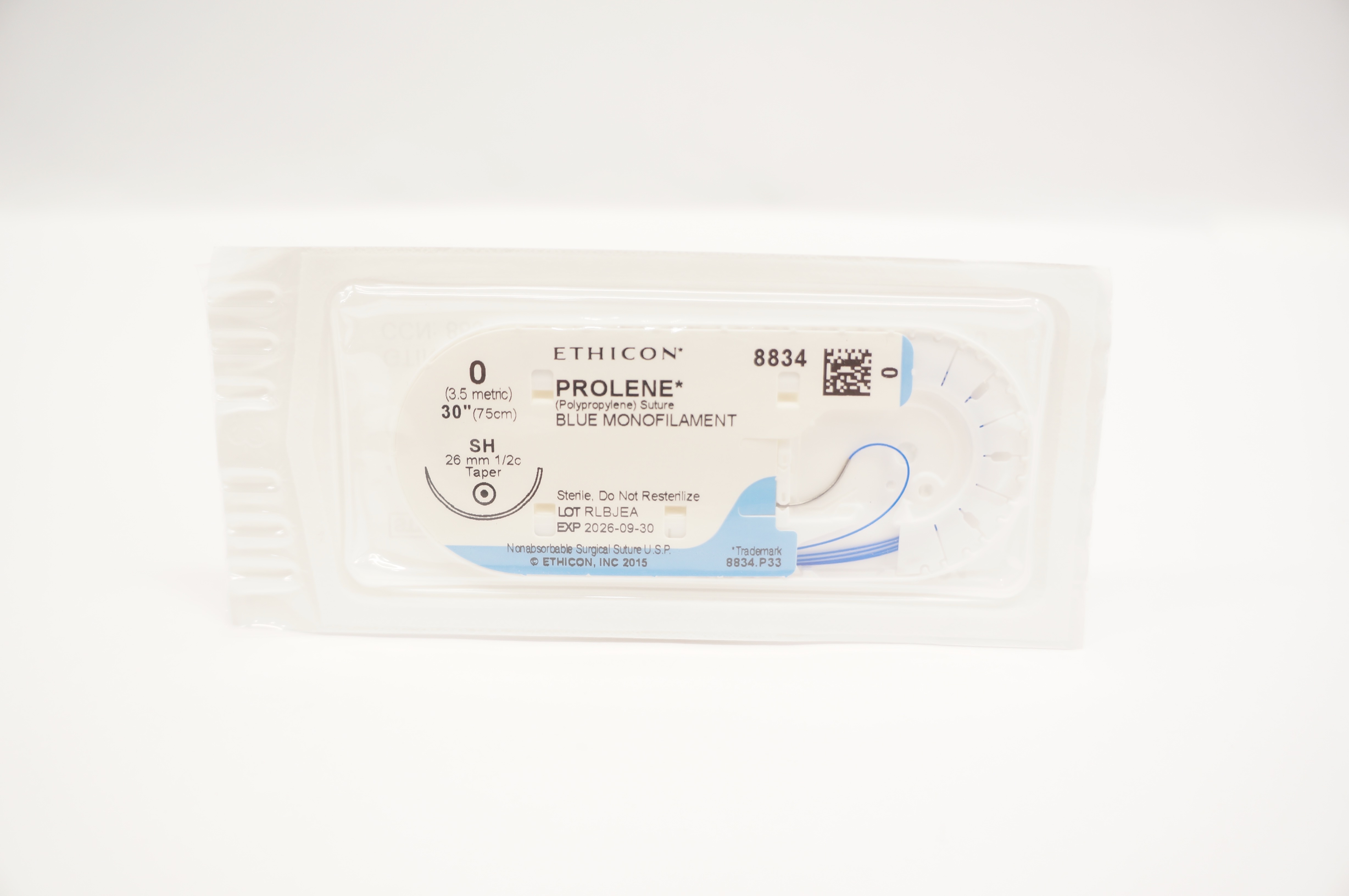 Ethicon 8834 0 PROLENE Polypropylene Stre SH 26mm 1/2c Taper, 30inch