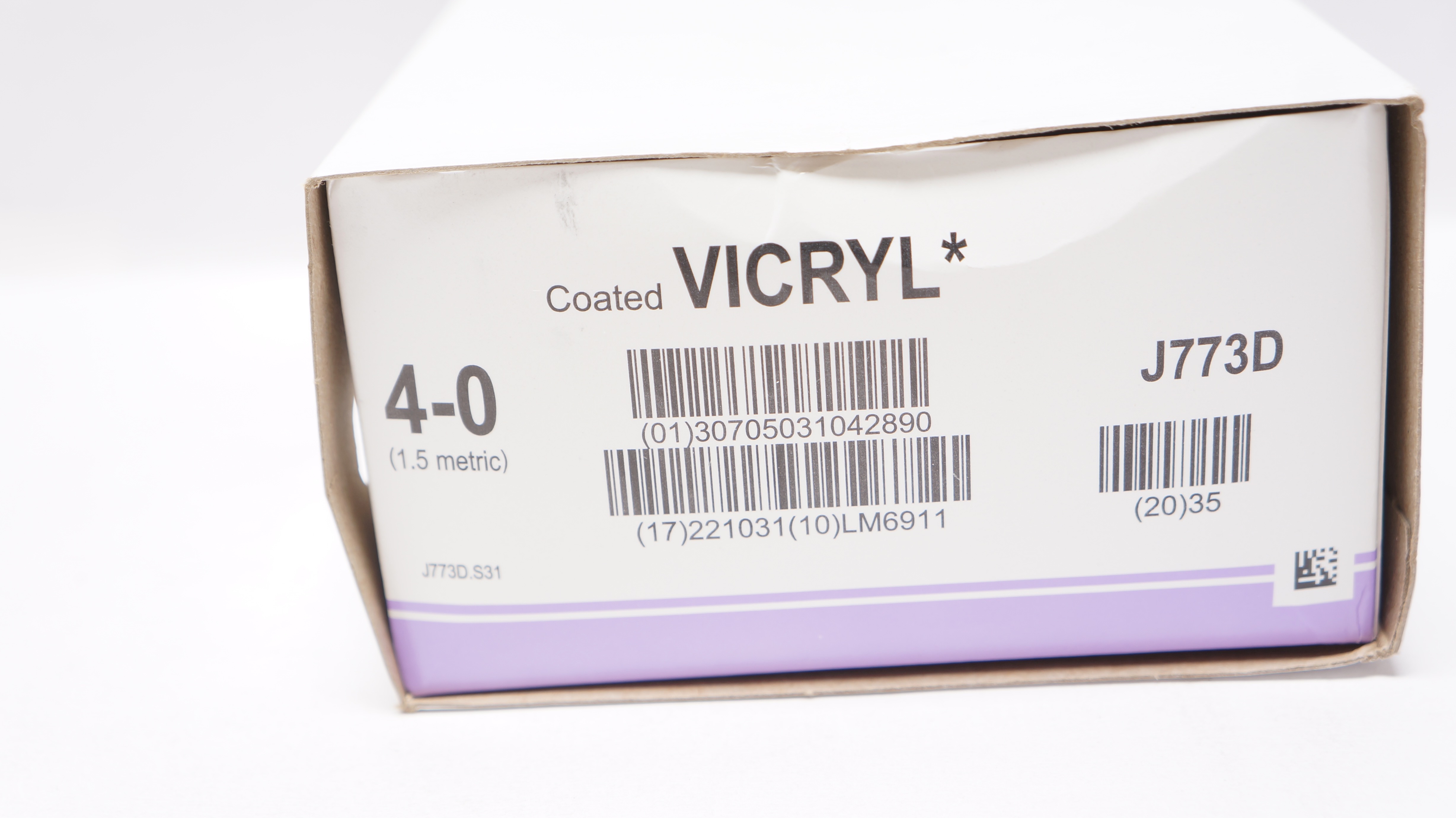 Ethicon J773D 4-0 Coated VICRYL SH 26mm 1/2c Taper, 18inch (x