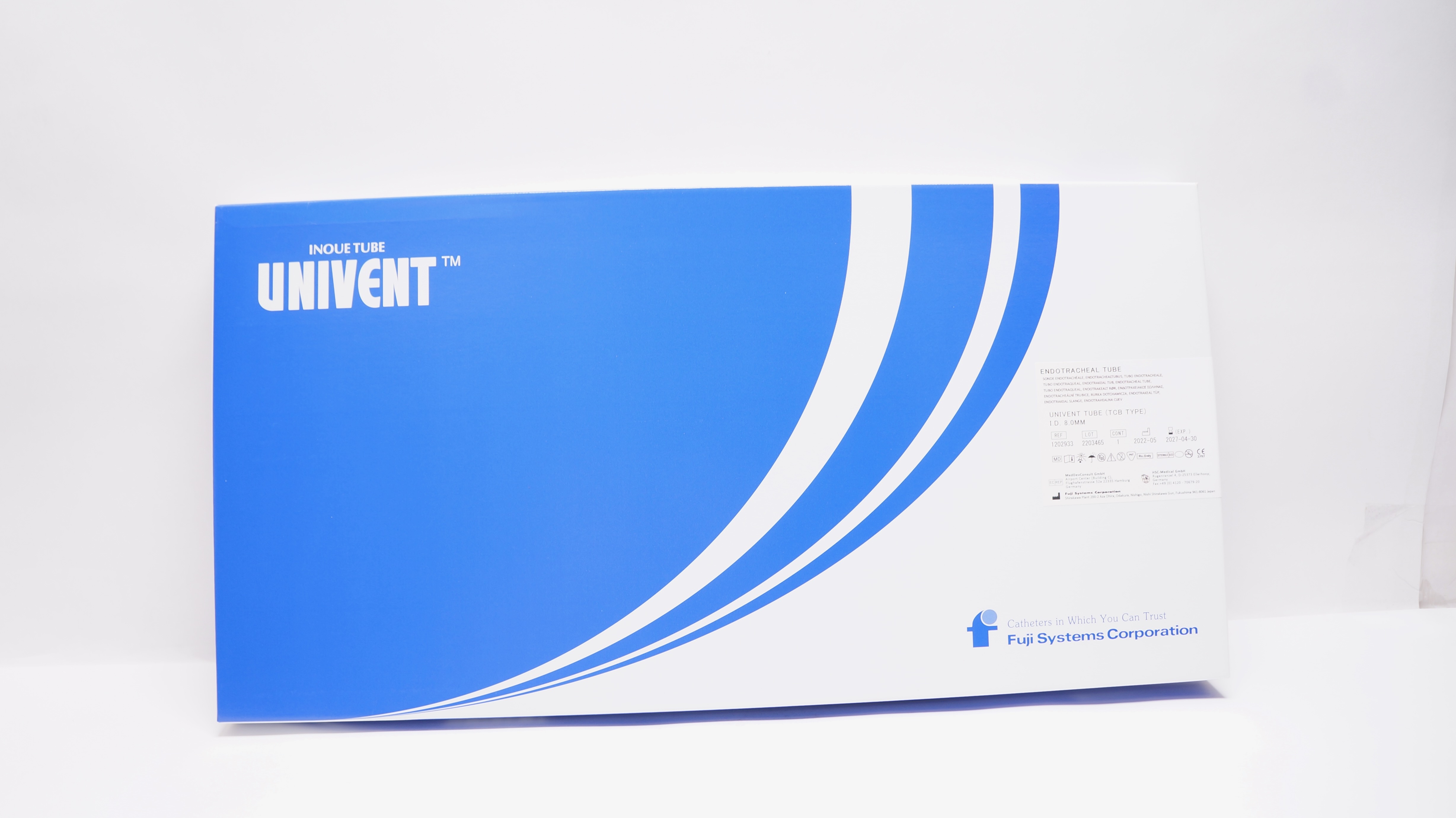 Fuji Systems 1202933 Endotracheal Tube Univent Tube, 8.0mm I.D.