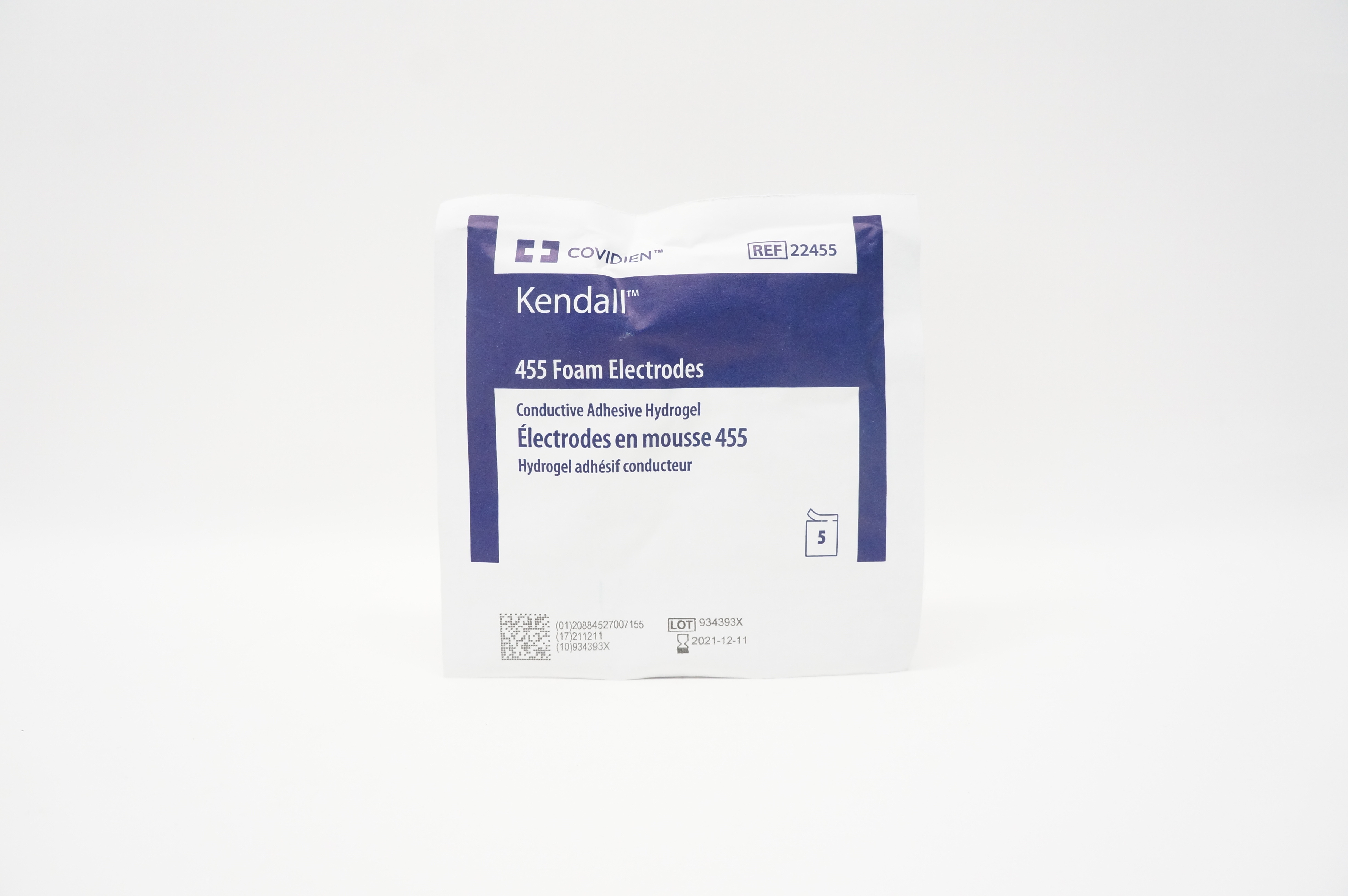 Cardinal Health 22455 Kendall 455 Foam Electrodes - Pack of 5
