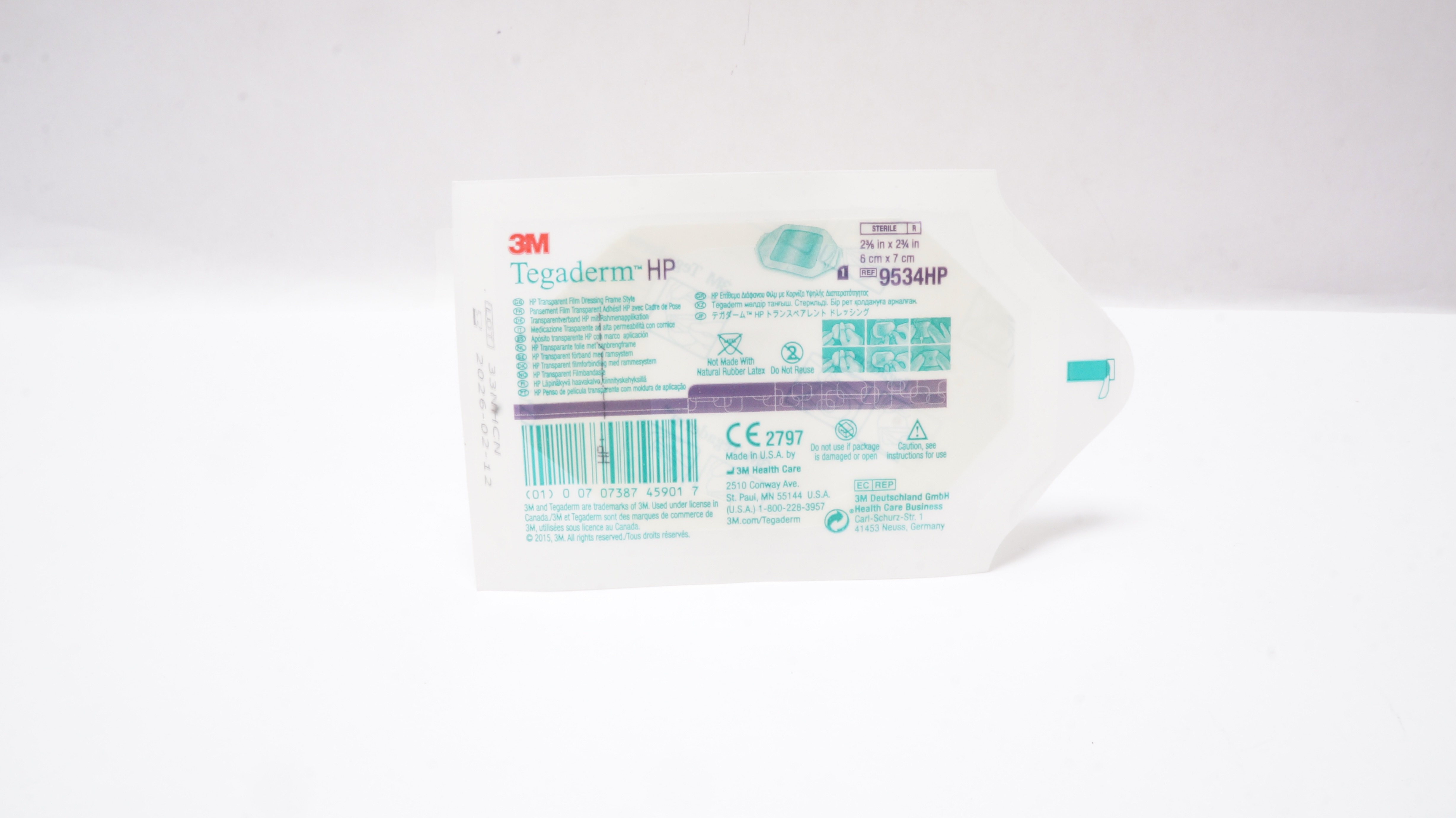 3M 9534HP HP Transparent Film Dressing Frame Style 2-3/8x2-3/4inch