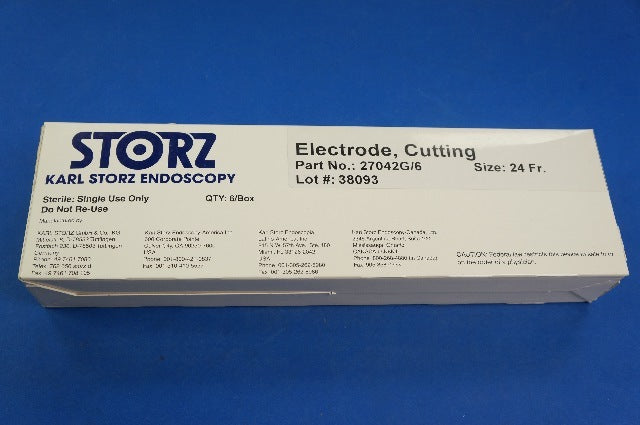 Karl Storz 27042G Electrode, Cutting 24Fr ~ Box of 6