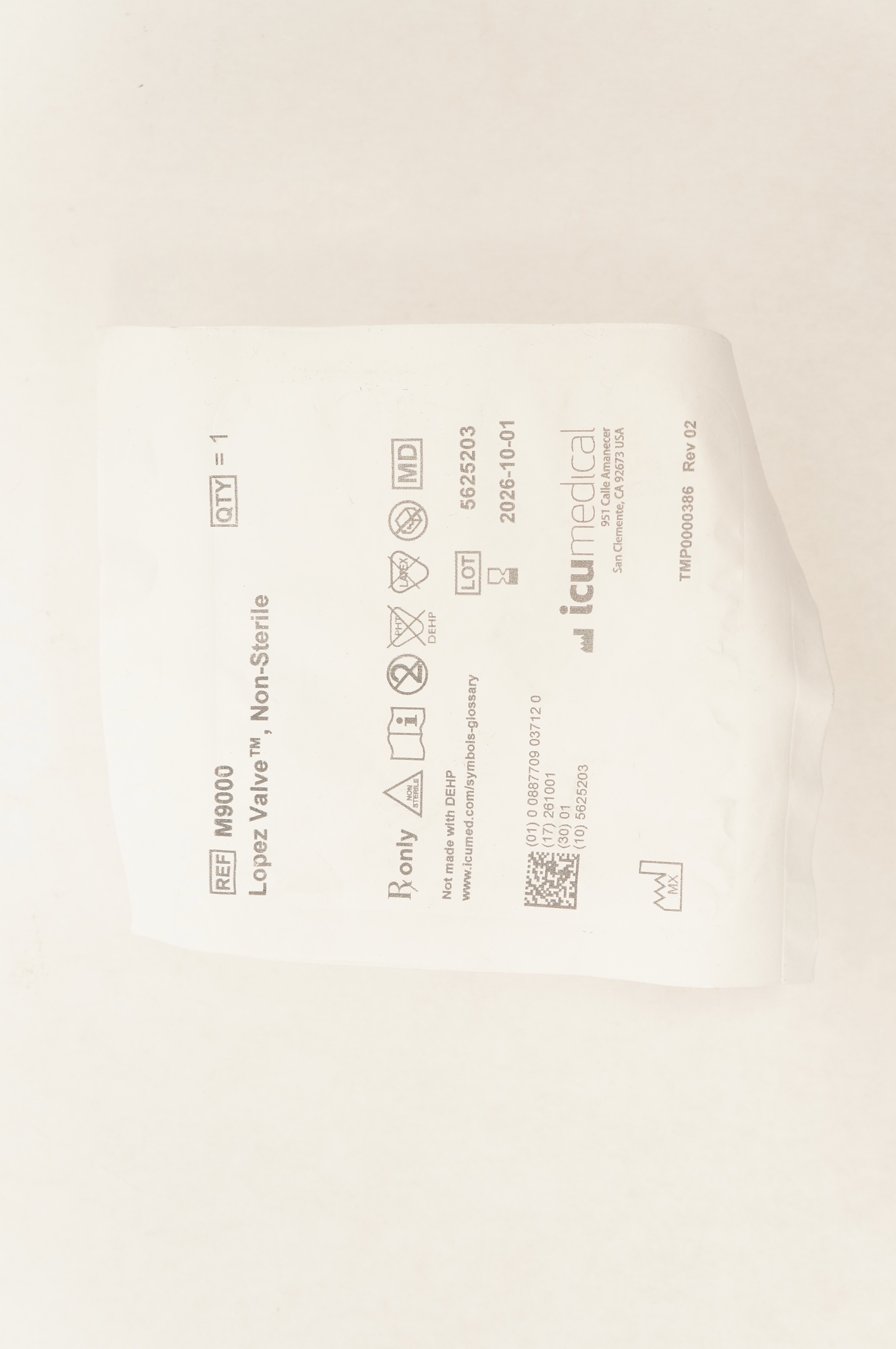 ICU Medical M9000 Lopez Valve Non-Sterile