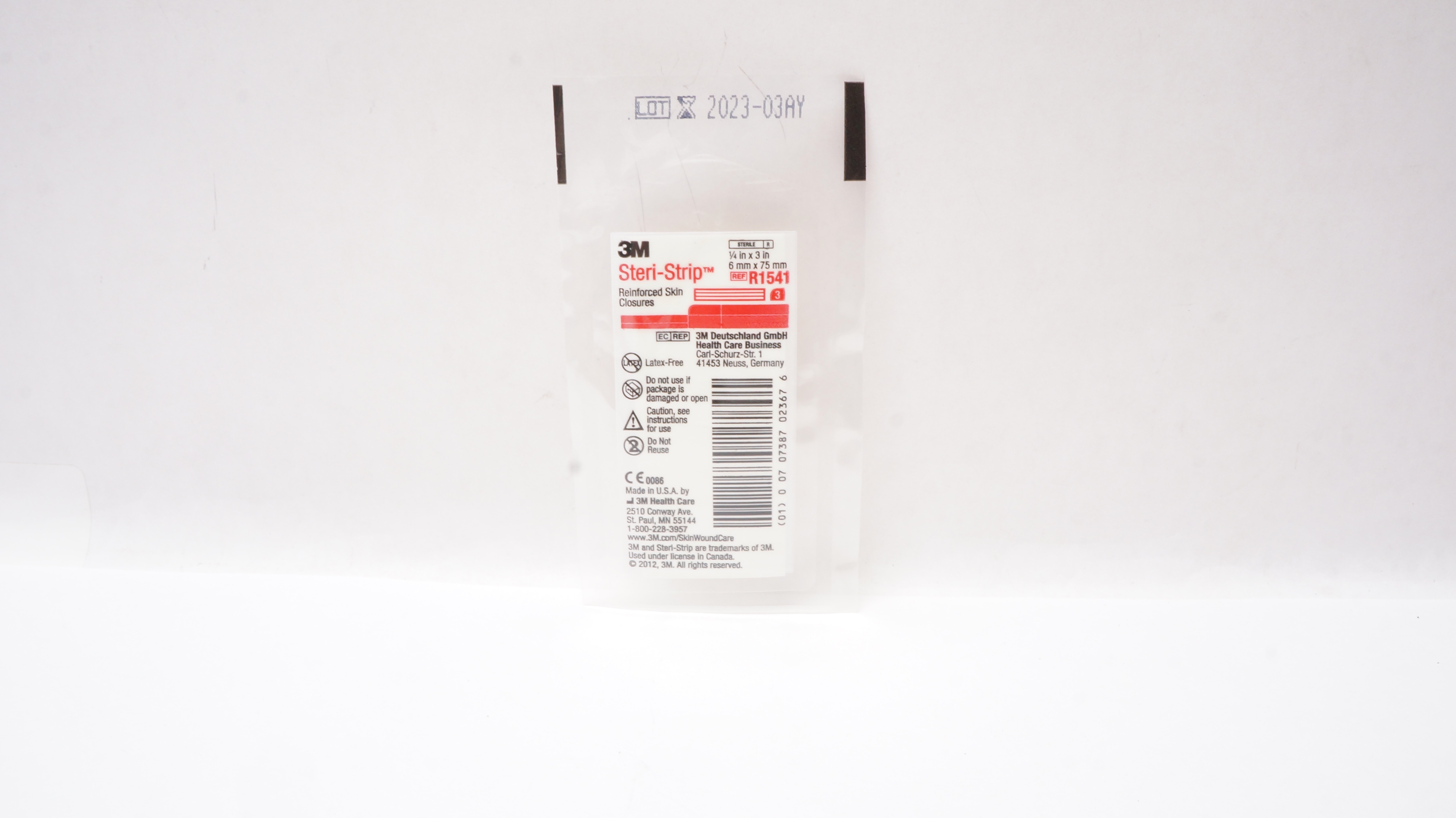 3M R1541 Steri-Strip Reinforced Skin Closures 1/4inch x 3inch - Pack of 3 (x)