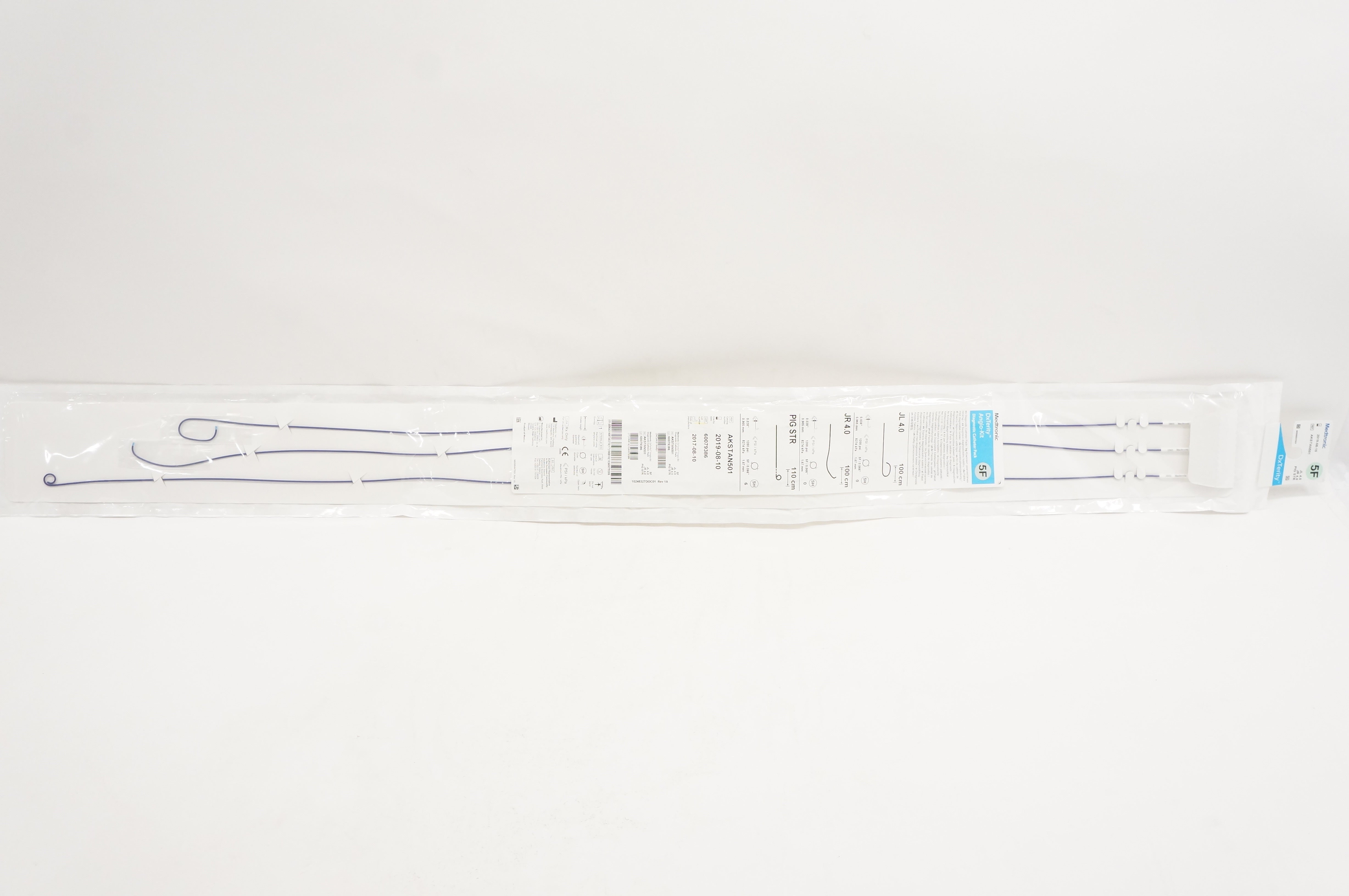 Medtronic AKSTAN501 DxTerity Angio-Kit Diagnostic Cath.5F, JL4.0 JR4.0 PIGSTR(x)