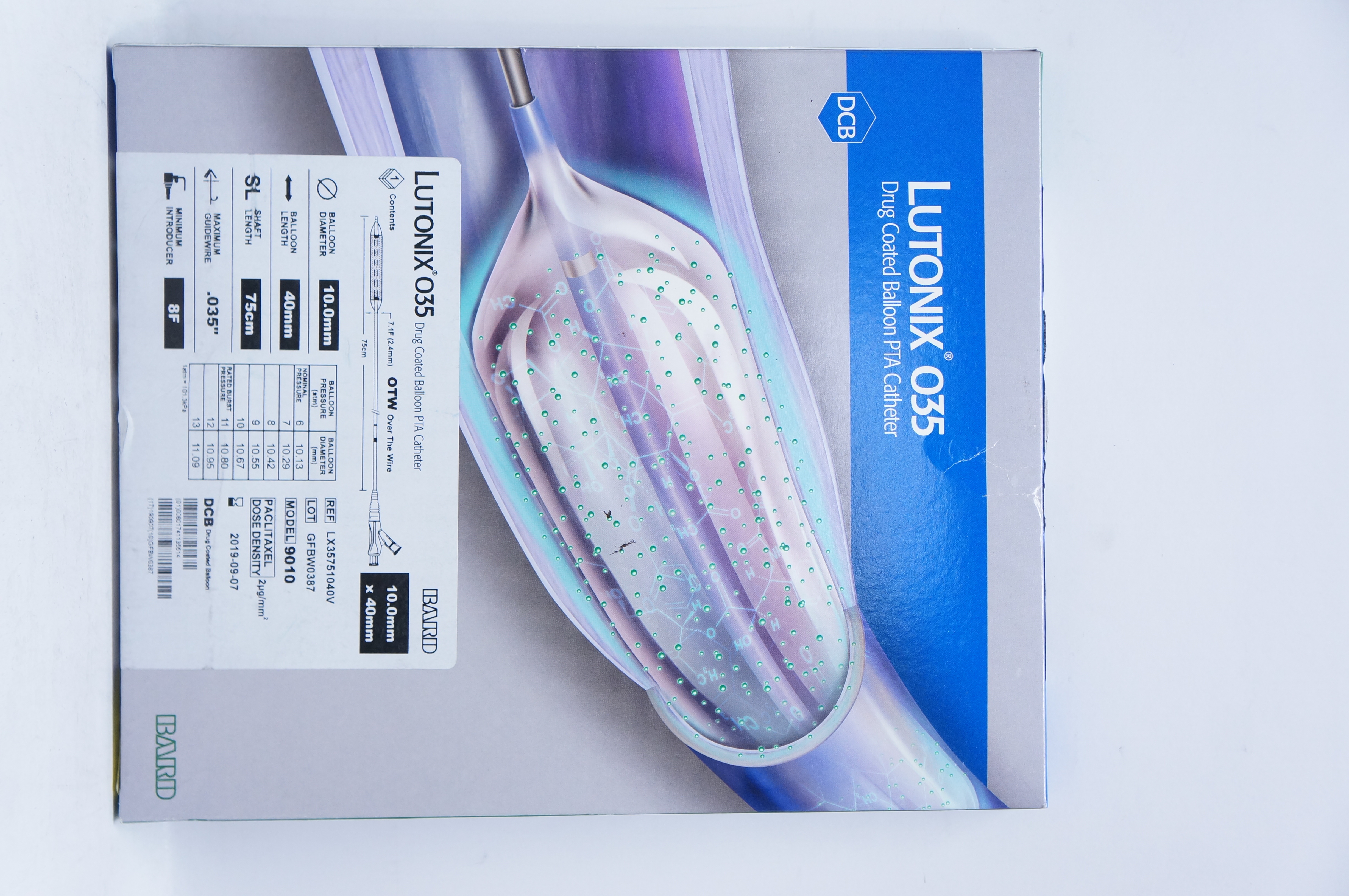Bard LX35751040V Lutonix 035 Drug Coated Balloon PTA Cath. 10mm x 40mm x 75cm(x)