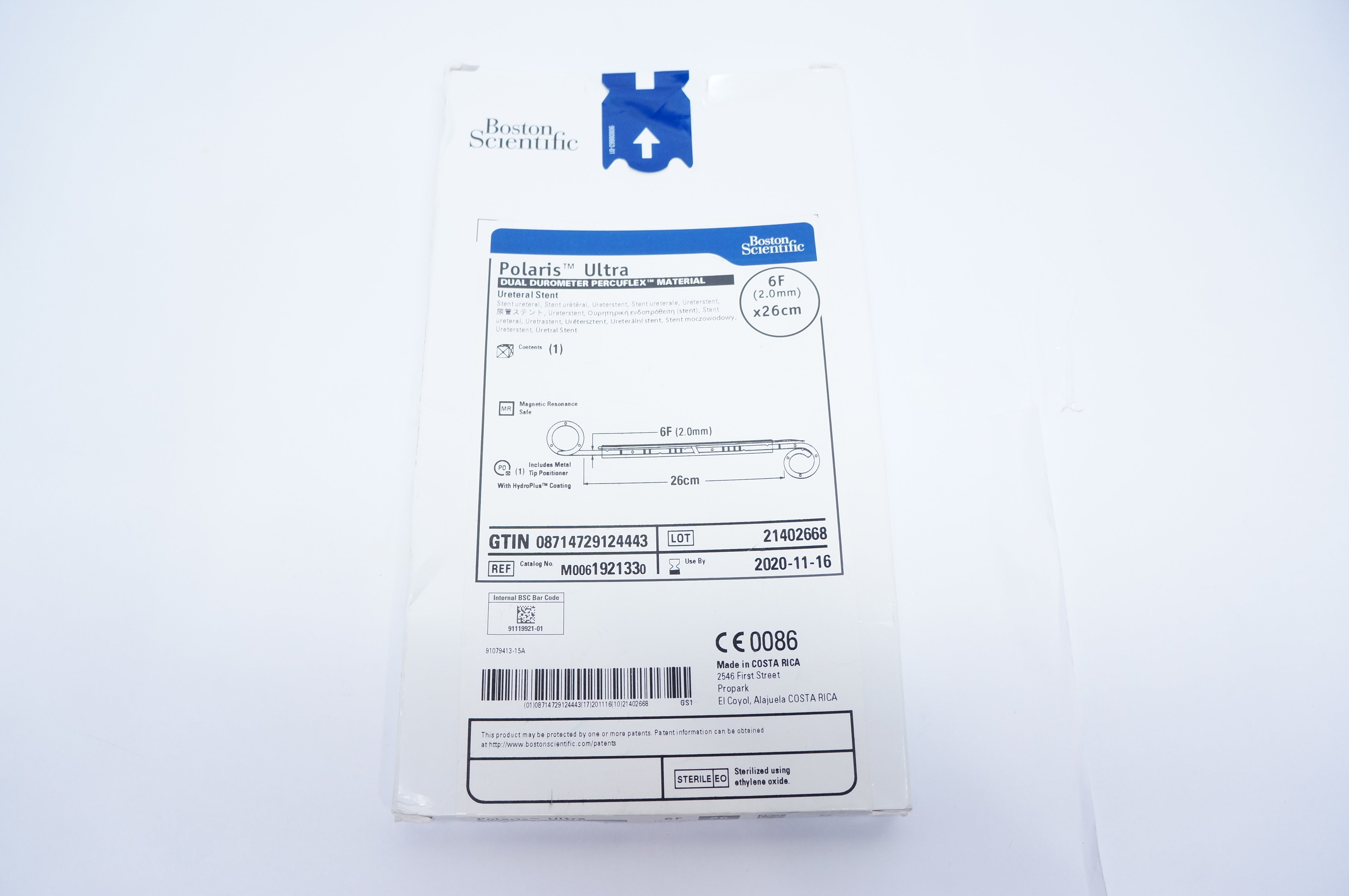 Boston Scientific M0061921330 Polaris Ultra Ureteral Stnt 6F x 26cm
